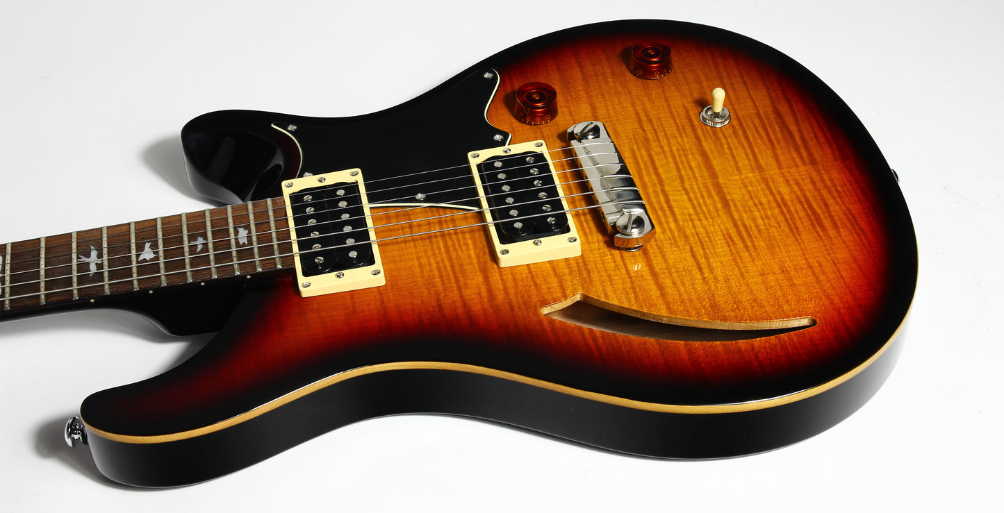 2012 PRS Custom 22 SE Semi-Hollow Flametop - Tri-Color Sunburst, Black Back!