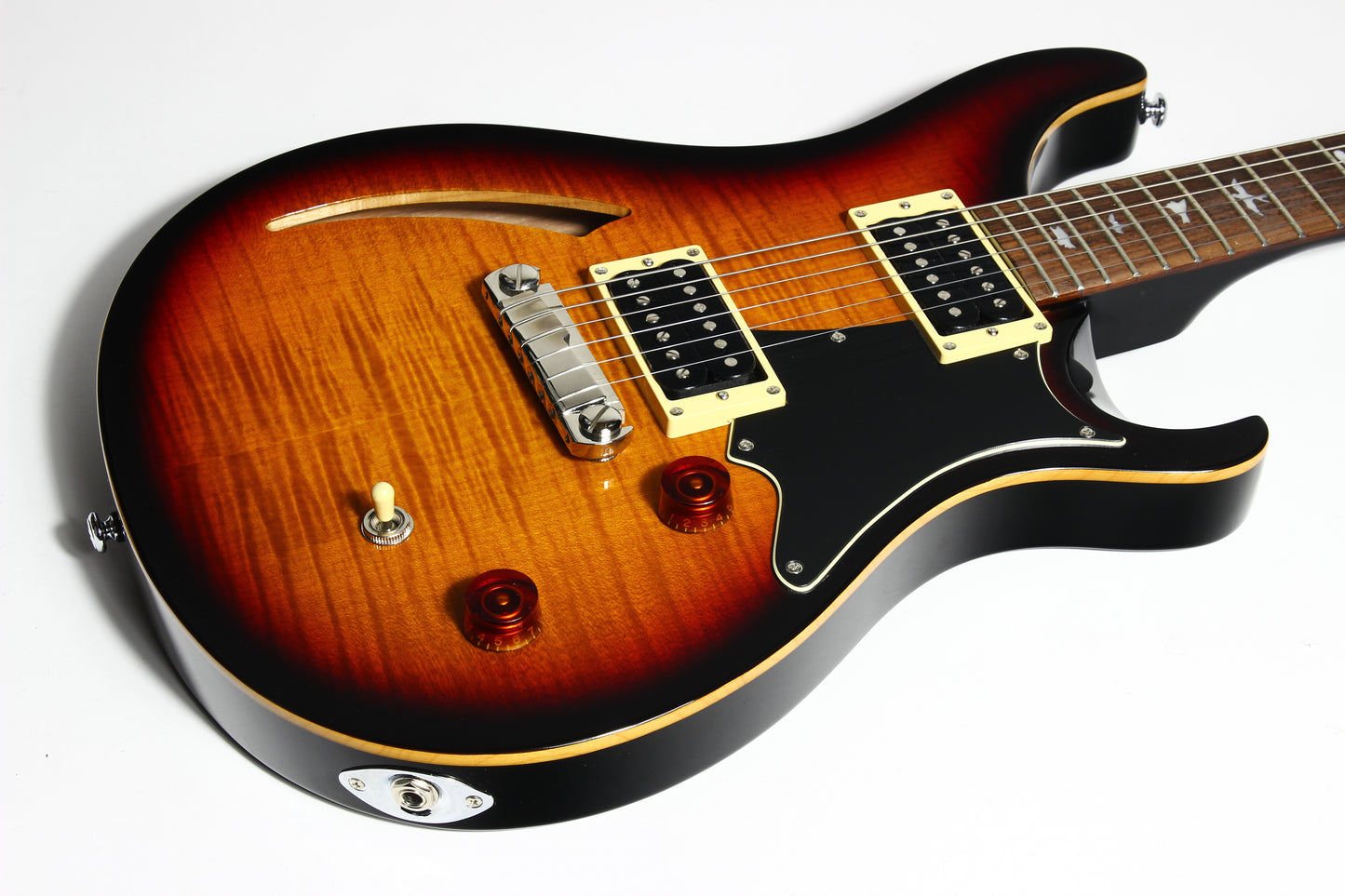 2012 PRS Custom 22 SE Semi-Hollow Flametop - Tri-Color Sunburst, Black Back!