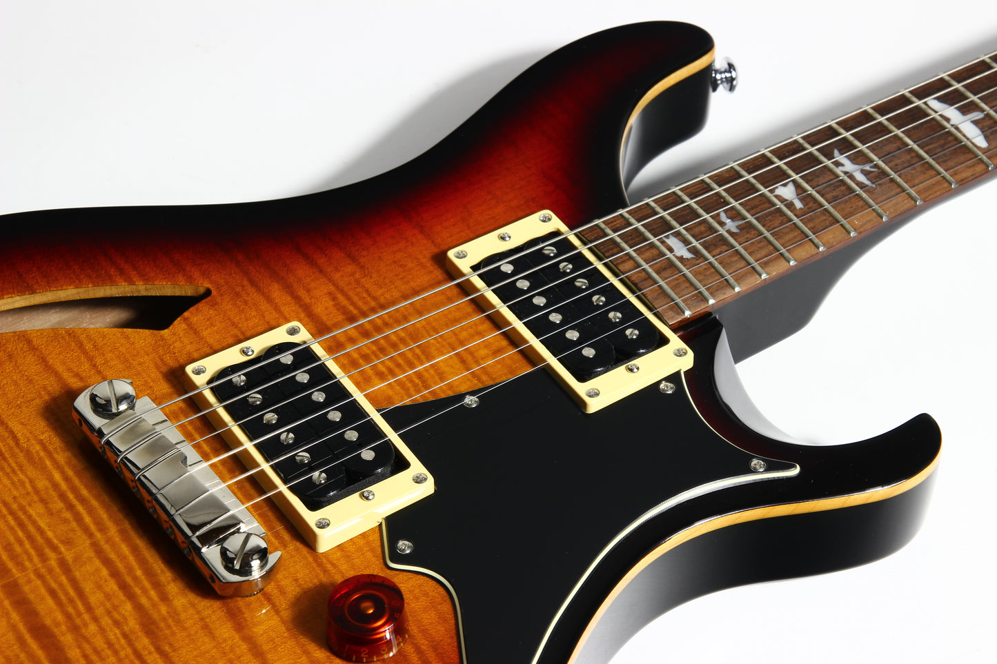 2012 PRS Custom 22 SE Semi-Hollow Flametop - Tri-Color Sunburst, Black Back!