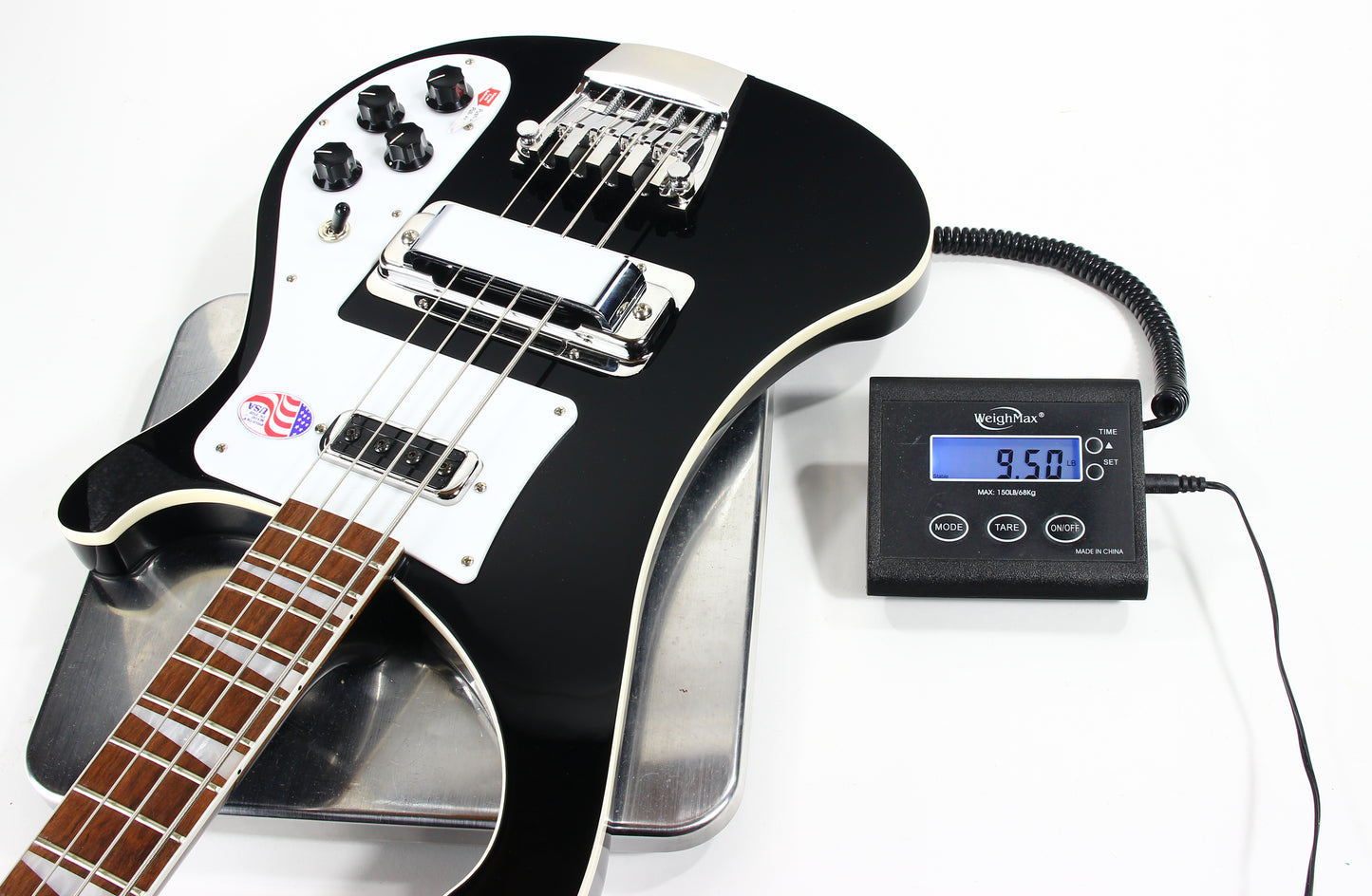 MINT 2022 Rickenbacker 4003 Electric Bass JG Jetglo Black - Triangle Inlays, Original Case