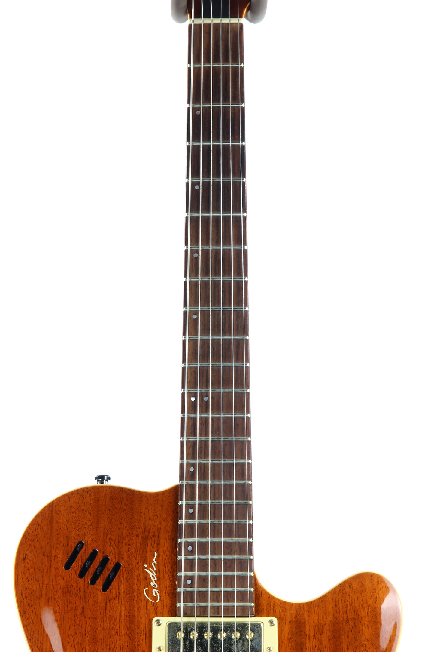 2004 Godin Montreal Two 2 Voice Acoustic Electric Semi-Hollow Guitar -- Solid Mahogany, Hybrid