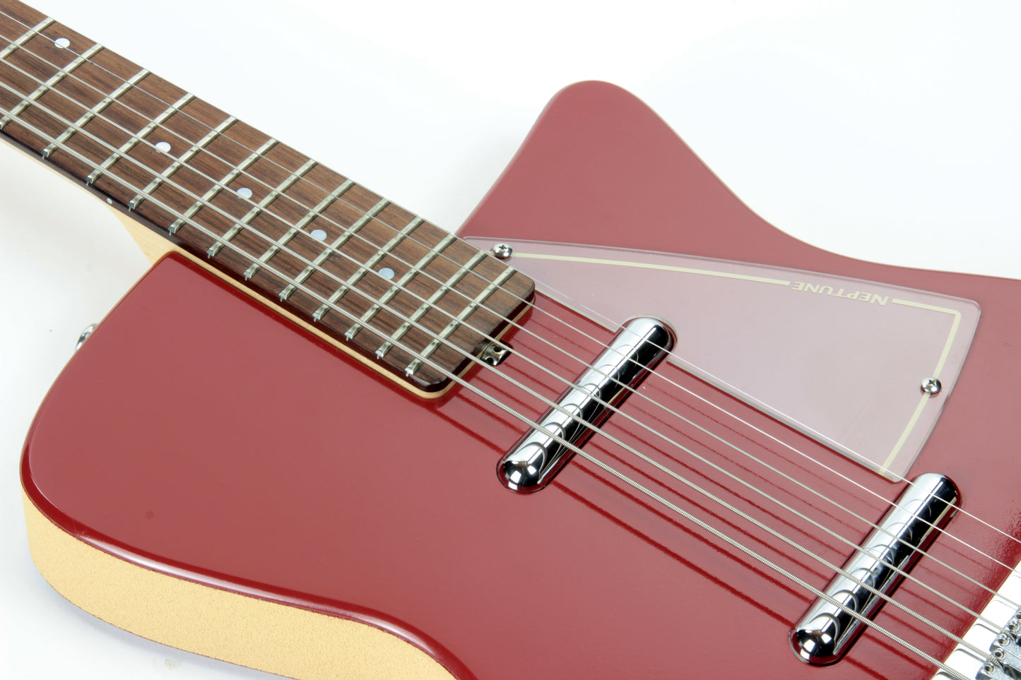 2005 Jerry Jones Neptune Baritone 6-String Guitar U-2 Single Cut Red 2 Pickup Model