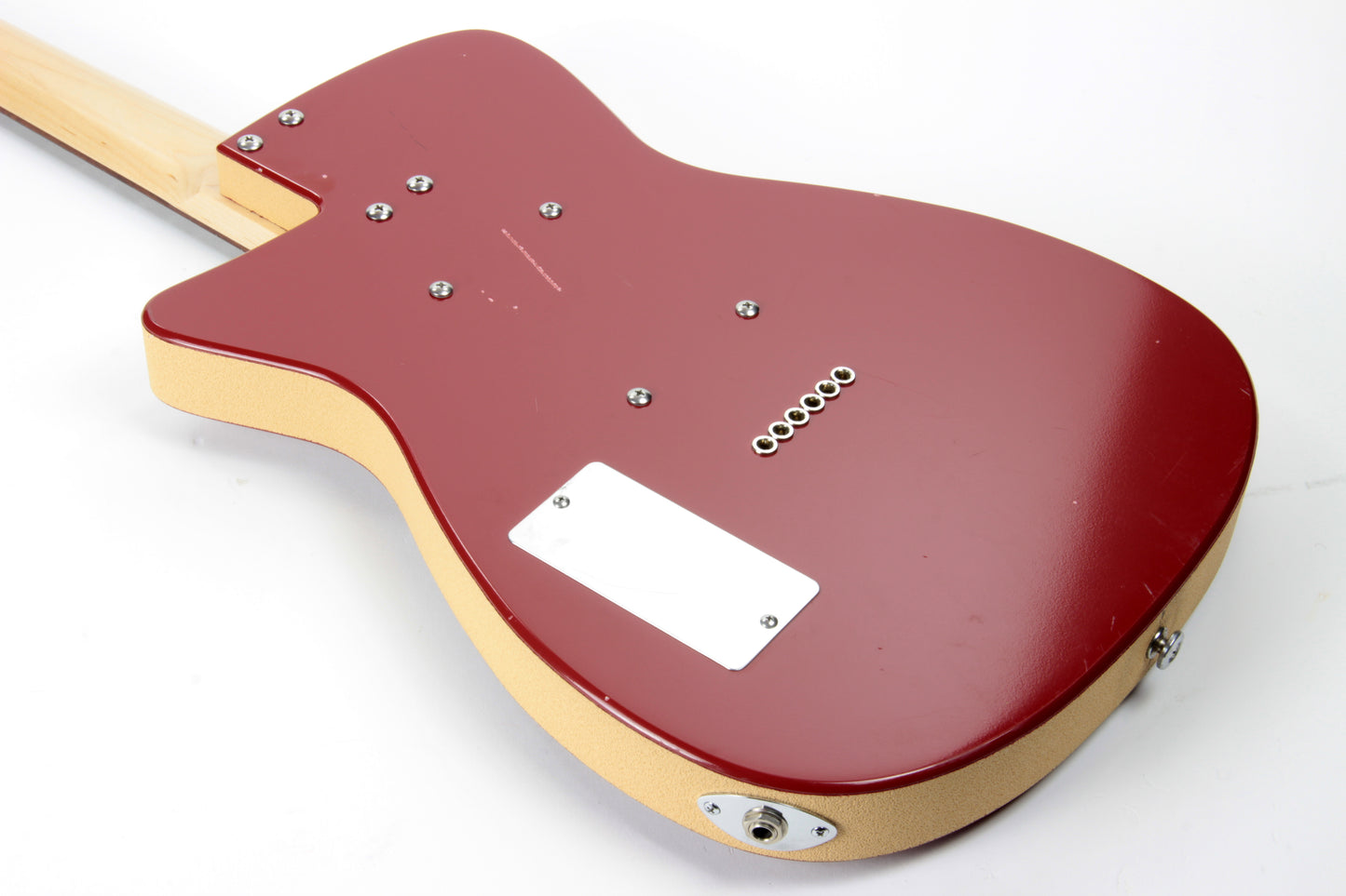 2005 Jerry Jones Neptune Baritone 6-String Guitar U-2 Single Cut Red 2 Pickup Model