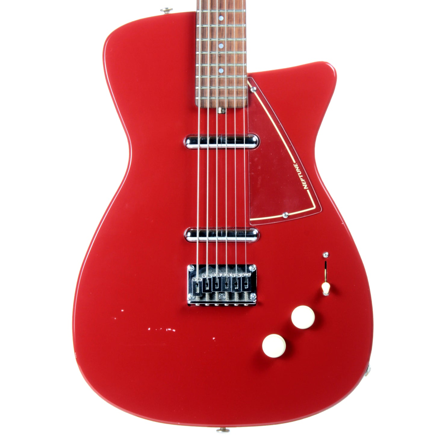 2005 Jerry Jones Neptune Baritone 6-String Guitar U-2 Single Cut Red 2 Pickup Model