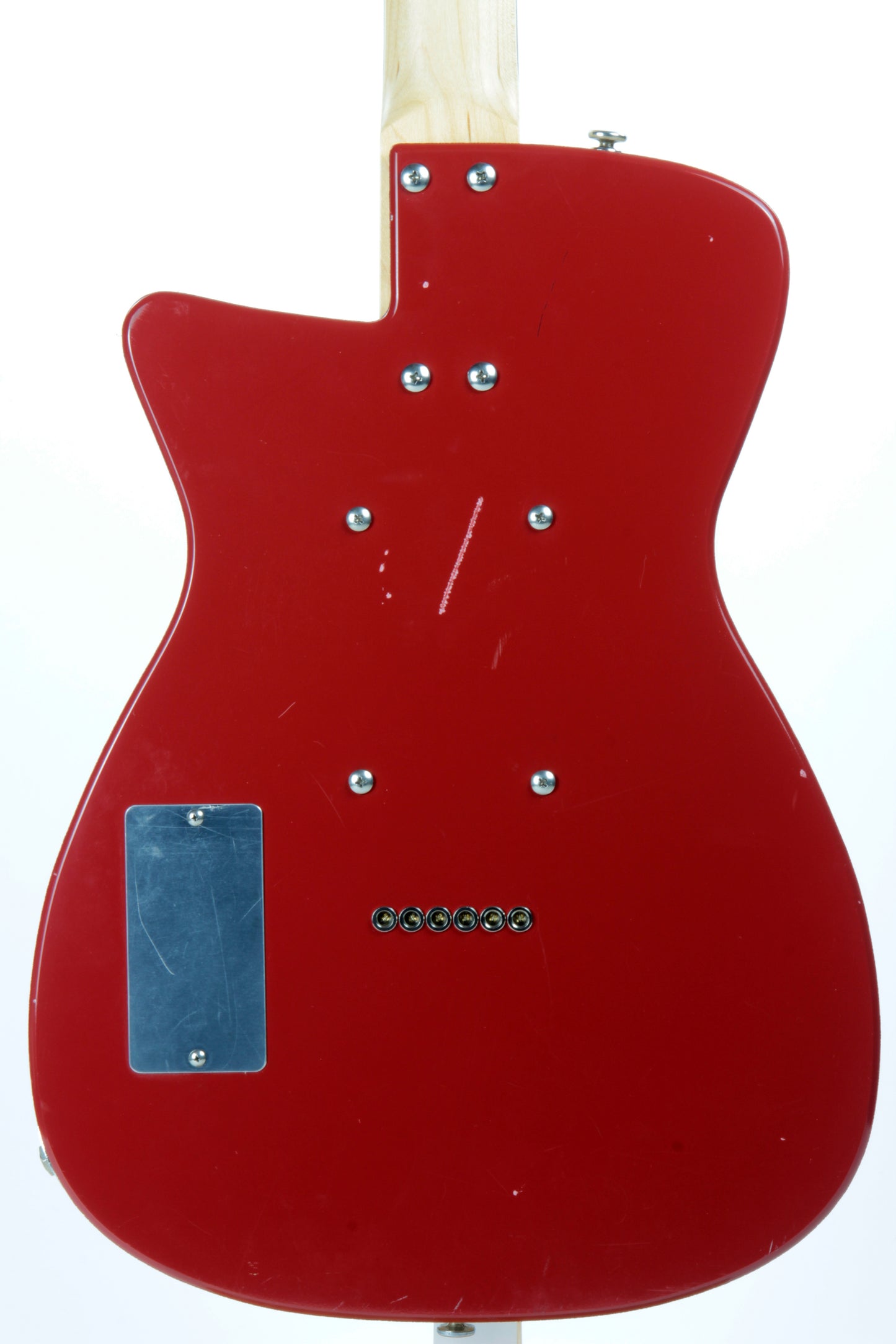 2005 Jerry Jones Neptune Baritone 6-String Guitar U-2 Single Cut Red 2 Pickup Model