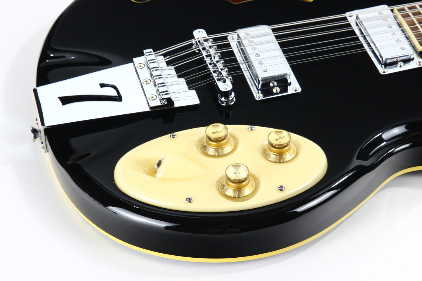 2012 Italia Rimini 12-String BLACK -- Semi Hollowbody Electric Guitar, Trev Wilkerson Design
