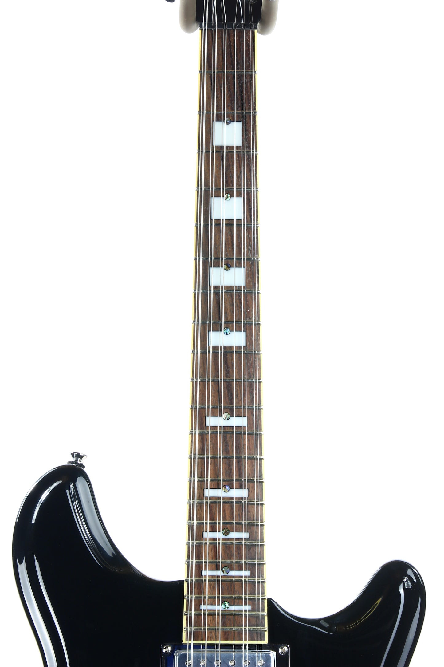 2012 Italia Rimini 12-String BLACK -- Semi Hollowbody Electric Guitar, Trev Wilkerson Design