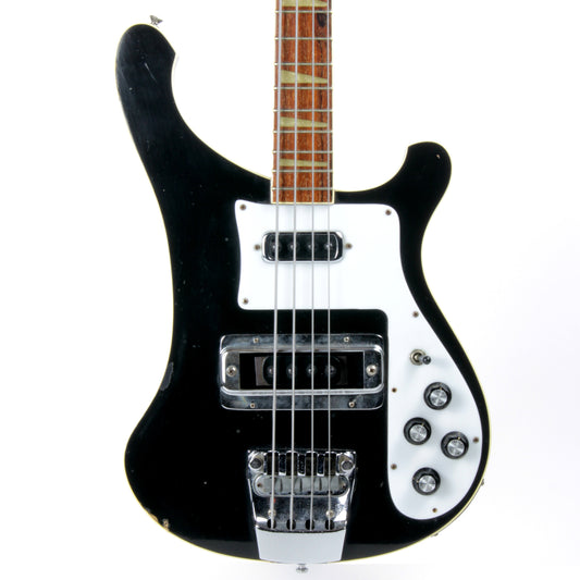 1978 Rickenbacker 4001 Jetglo Black Electric Bass Guitar! Vintage 1970's Ric