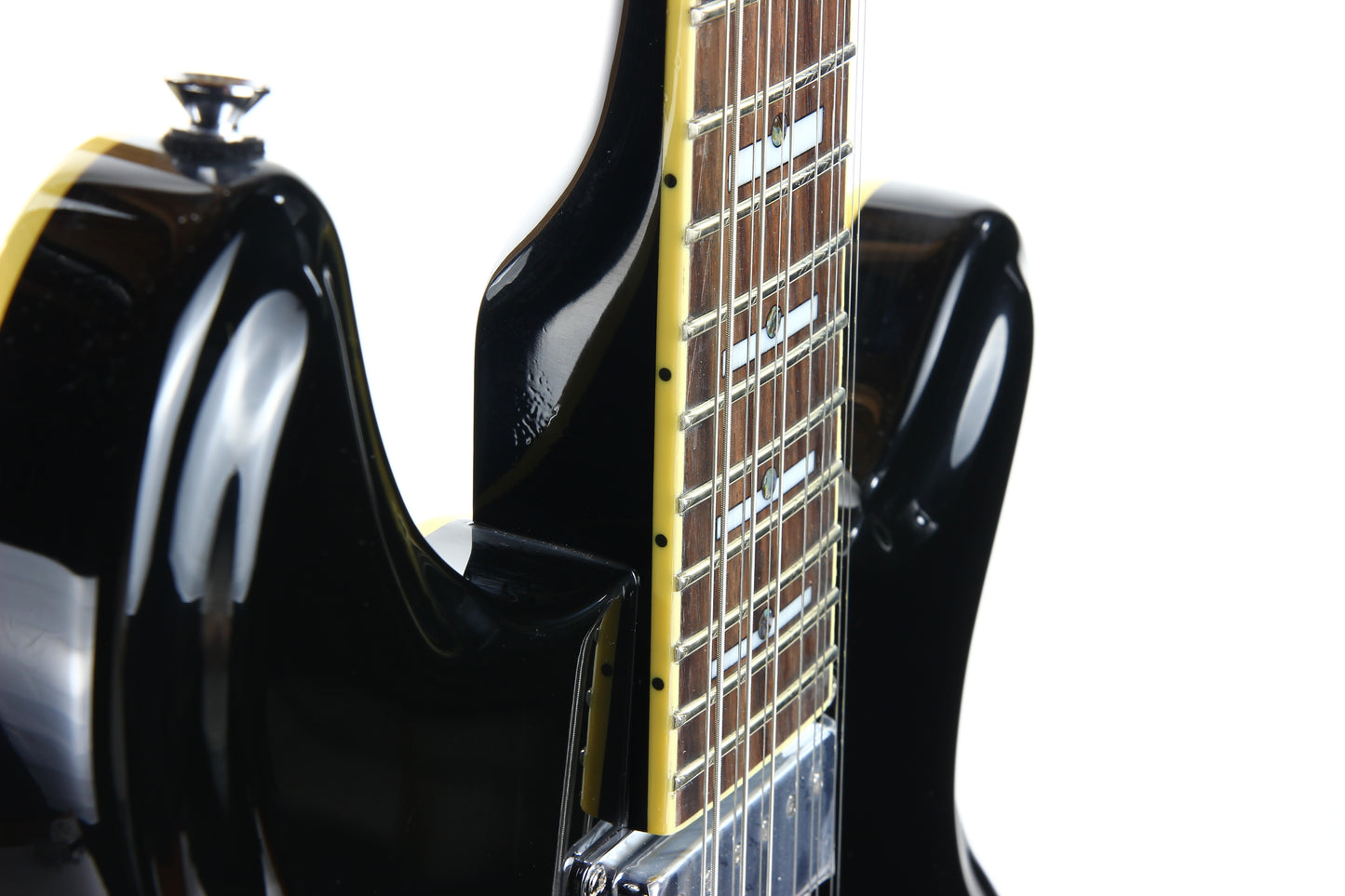 2012 Italia Rimini 12-String BLACK -- Semi Hollowbody Electric Guitar, Trev Wilkerson Design