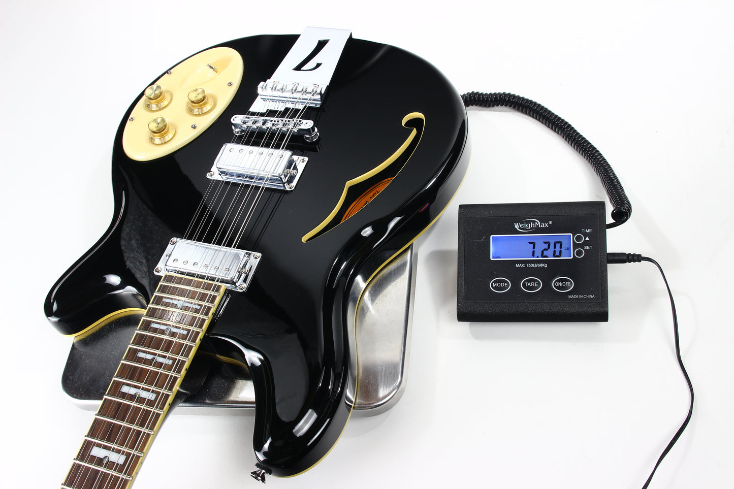 2012 Italia Rimini 12-String BLACK -- Semi Hollowbody Electric Guitar, Trev Wilkerson Design