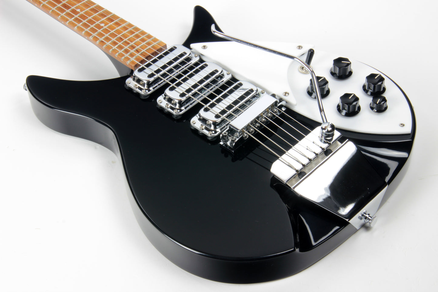 2016 Rickenbacker 325c64 Miami 325 Jetglo Black VOX Python Strap John Lennon!