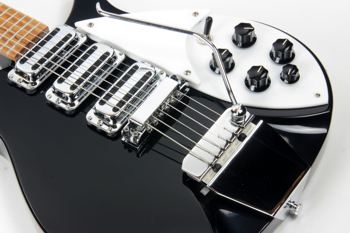 2016 Rickenbacker 325c64 Miami 325 Jetglo Black VOX Python Strap John Lennon!