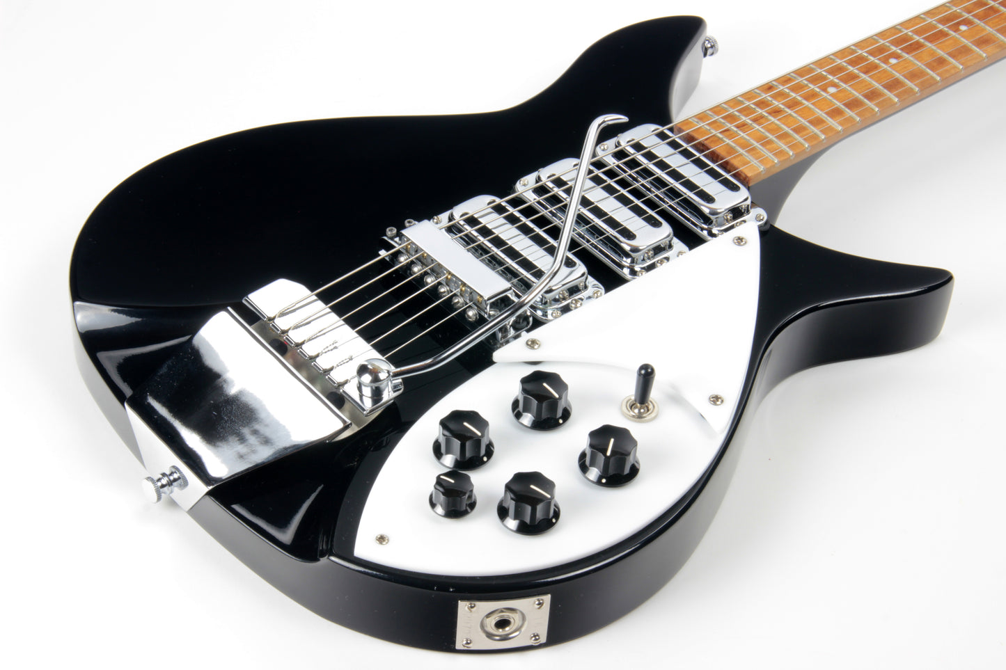 2016 Rickenbacker 325c64 Miami 325 Jetglo Black VOX Python Strap John Lennon!