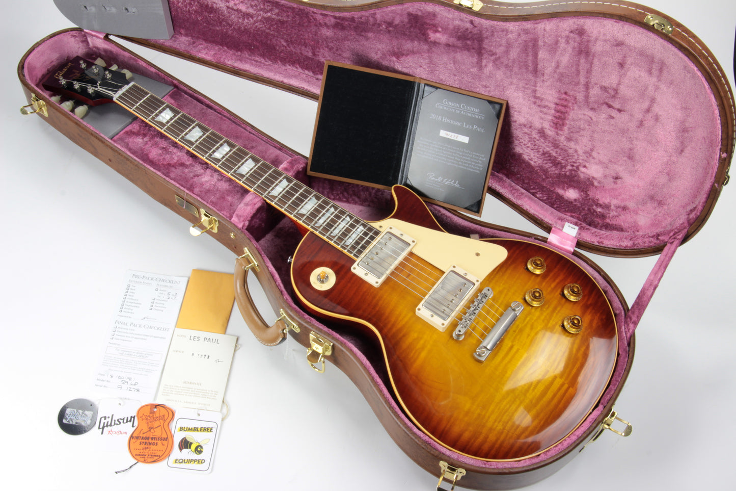2018 Gibson 1959 TOM MURPHY Painted 59 Les Paul Historic Reissue! R9 Custom Shop Burst