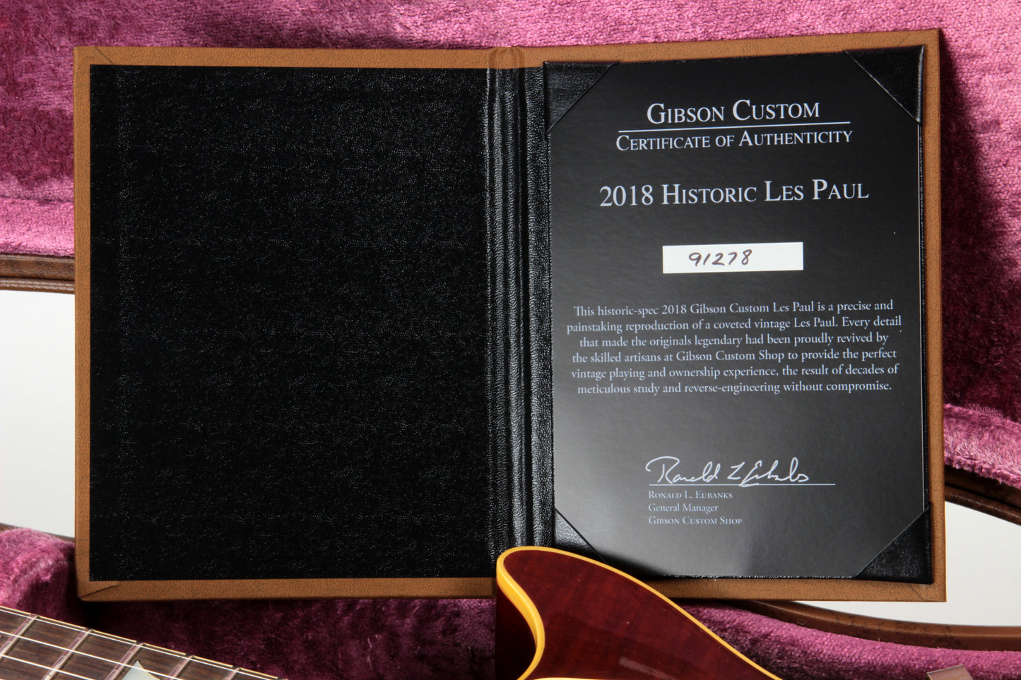2018 Gibson 1959 TOM MURPHY Painted 59 Les Paul Historic Reissue! R9 Custom Shop Burst