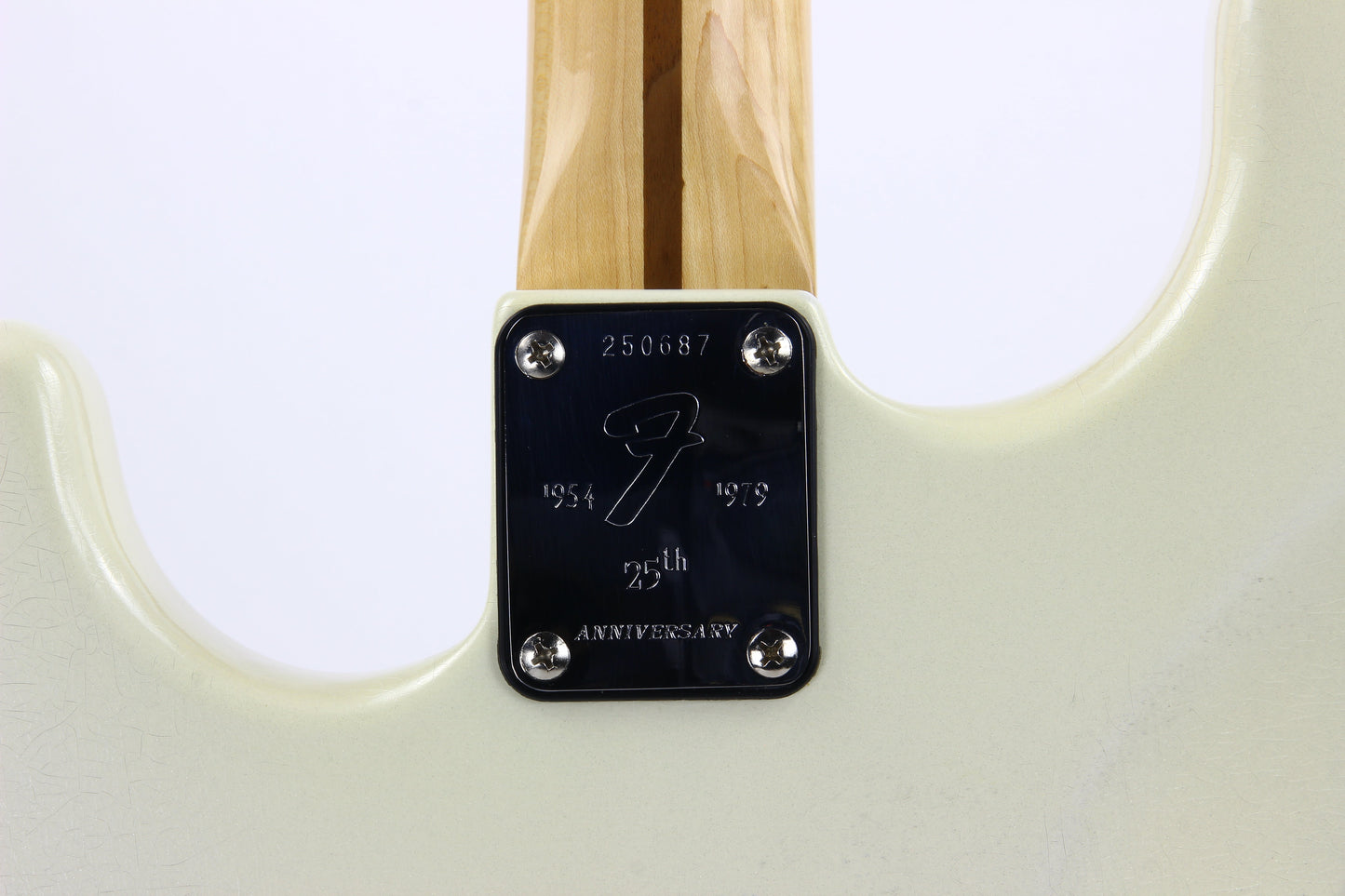 NOS! 1979 Fender 25th Silver Anniversary Stratocaster in WHITE PEARLESCENT! Original BOX, Paperwork etc!