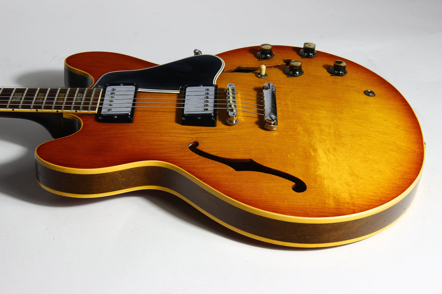 1965 Gibson ES-335 TD w/ Original Case - WIDE 1964 NUT, 2 PAT # PAF's, No Breaks!