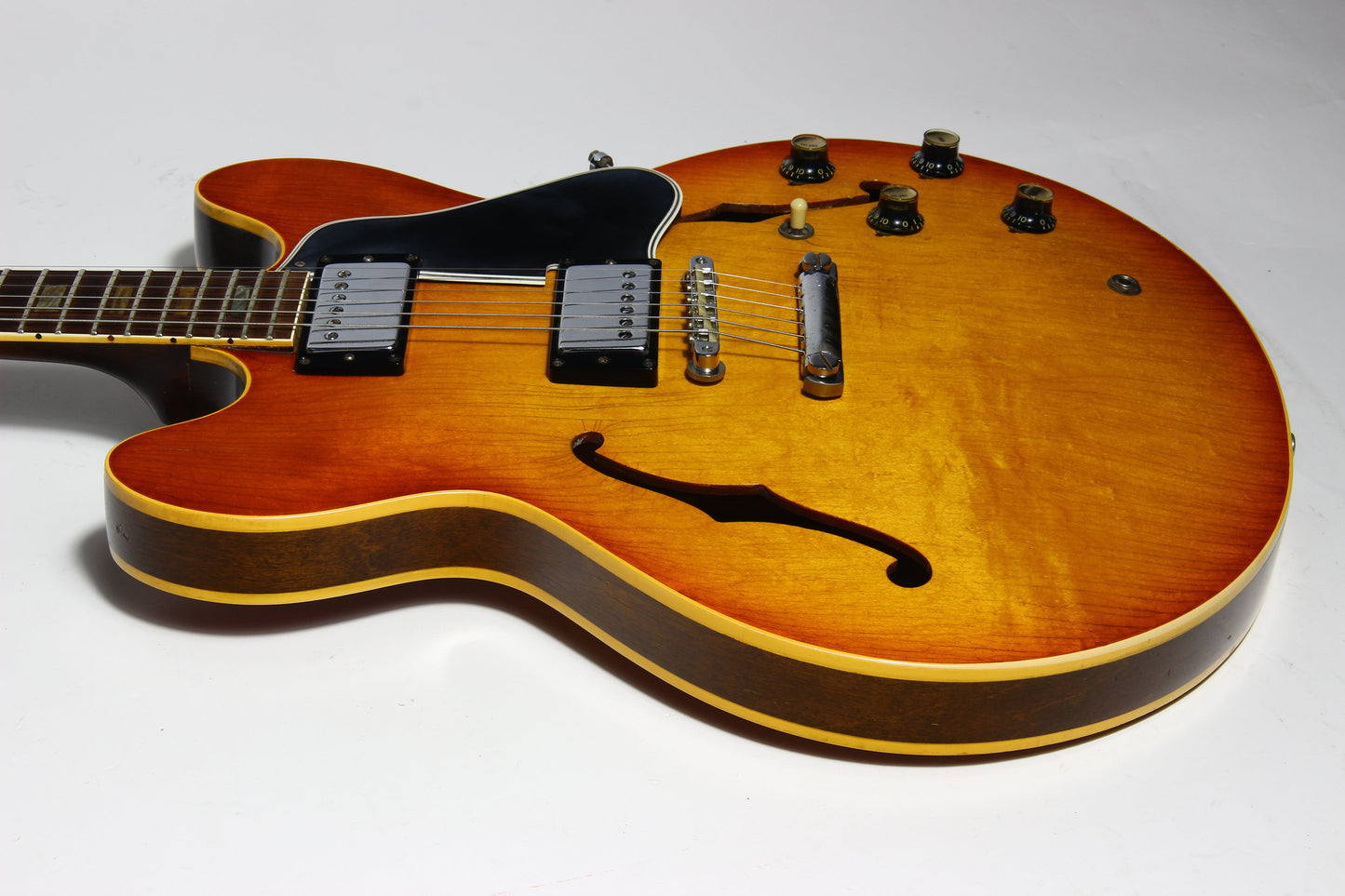 1965 Gibson ES-335 TD w/ Original Case - WIDE 1964 NUT, 2 PAT # PAF's, No Breaks!
