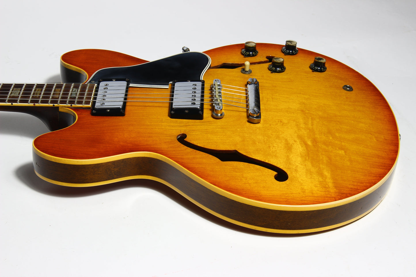 1965 Gibson ES-335 TD w/ Original Case - WIDE 1964 NUT, 2 PAT # PAF's, No Breaks!