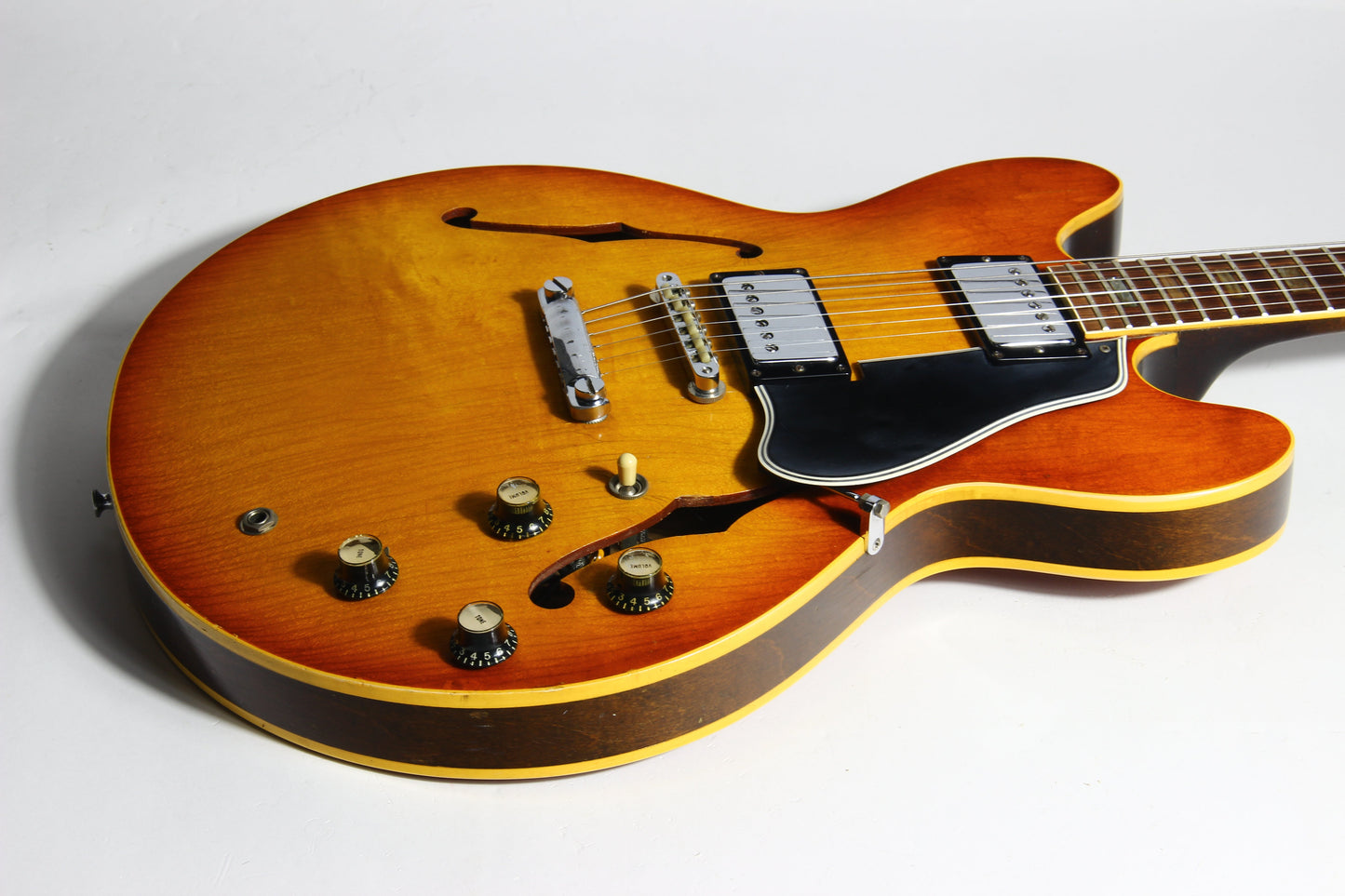 1965 Gibson ES-335 TD w/ Original Case - WIDE 1964 NUT, 2 PAT # PAF's, No Breaks!