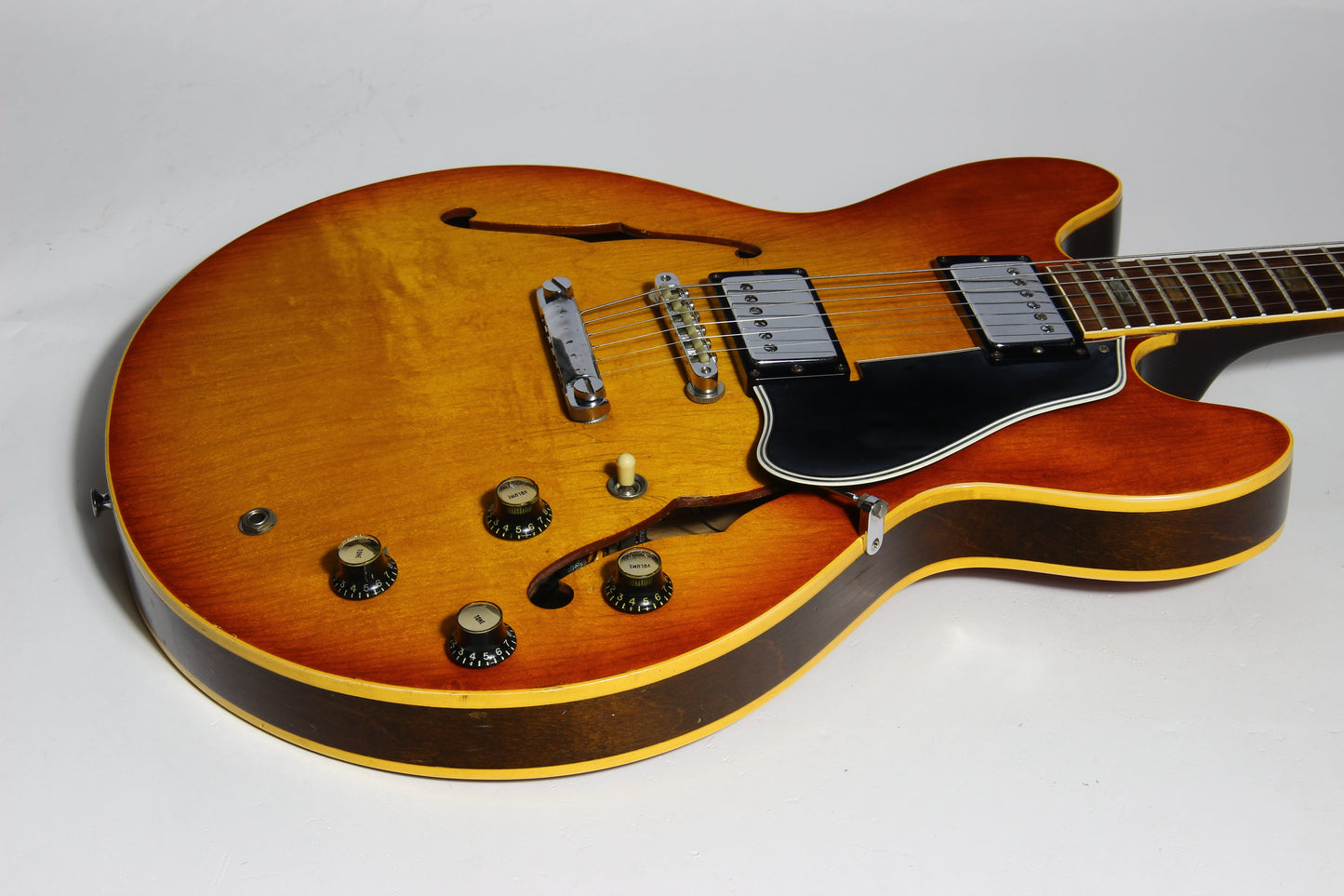 1965 Gibson ES-335 TD w/ Original Case - WIDE 1964 NUT, 2 PAT # PAF's, No Breaks!