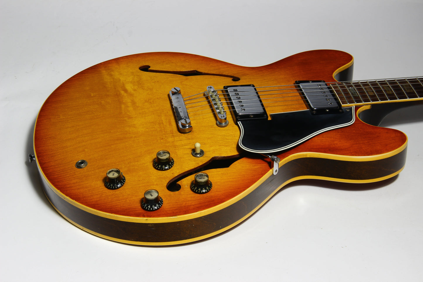 1965 Gibson ES-335 TD w/ Original Case - WIDE 1964 NUT, 2 PAT # PAF's, No Breaks!