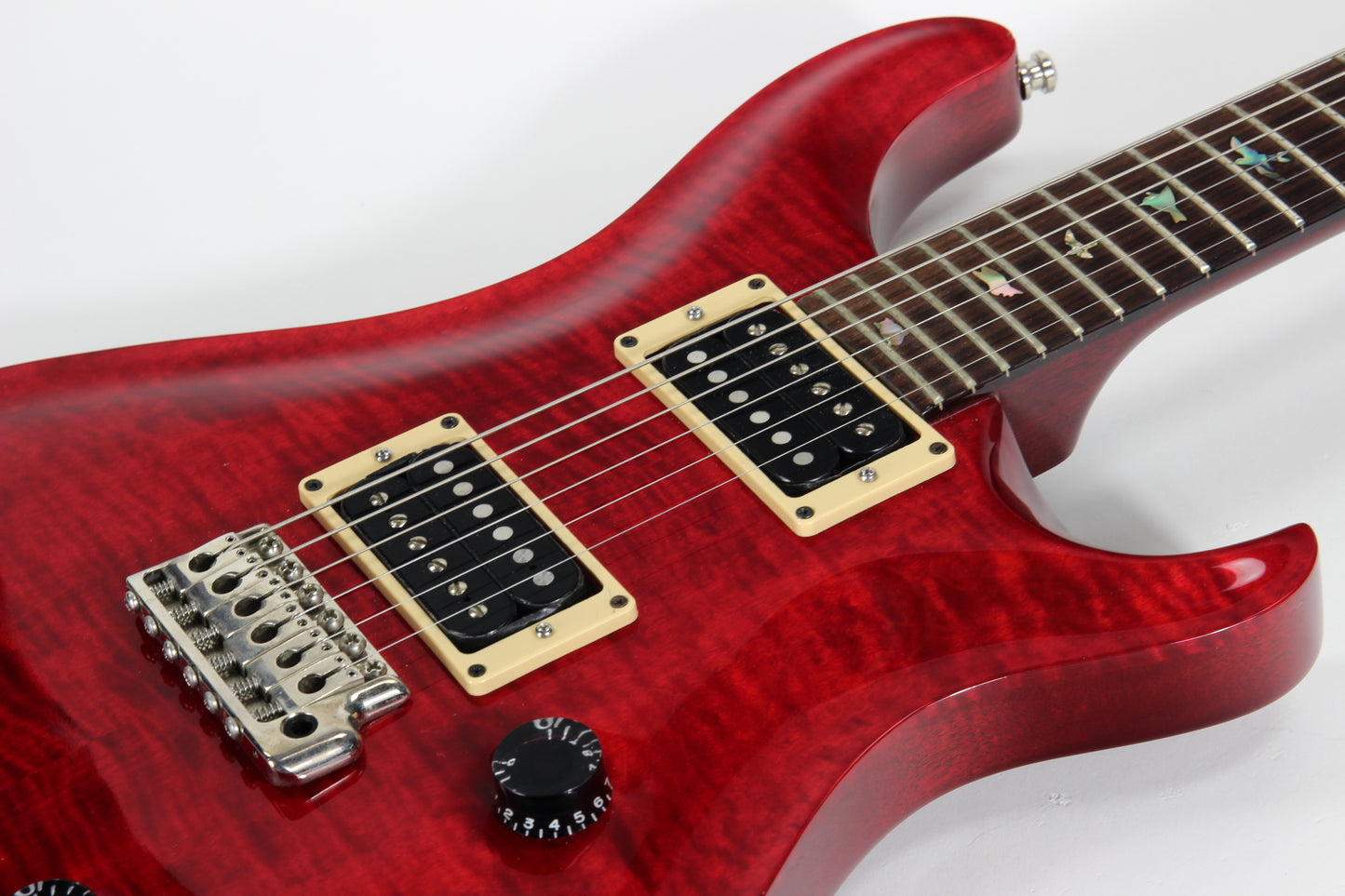 1987 PRS Custom 24 Guitar BRAZILIAN ROSEWOOD Paul Reed Smith - Scarlet Red, Bird Inlays