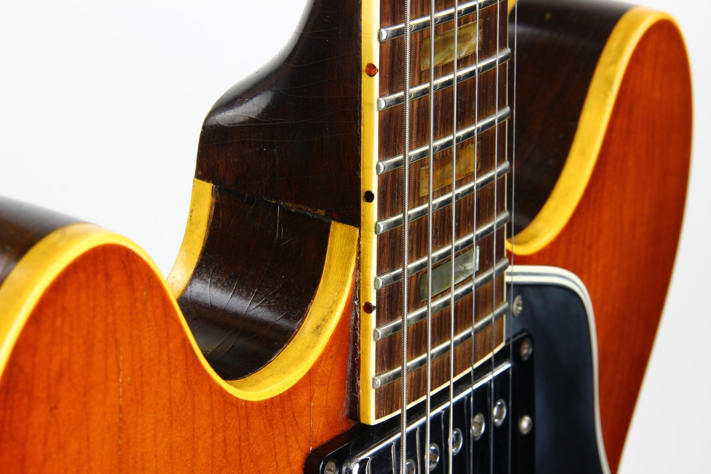 1965 Gibson ES-335 TD w/ Original Case - WIDE 1964 NUT, 2 PAT # PAF's, No Breaks!