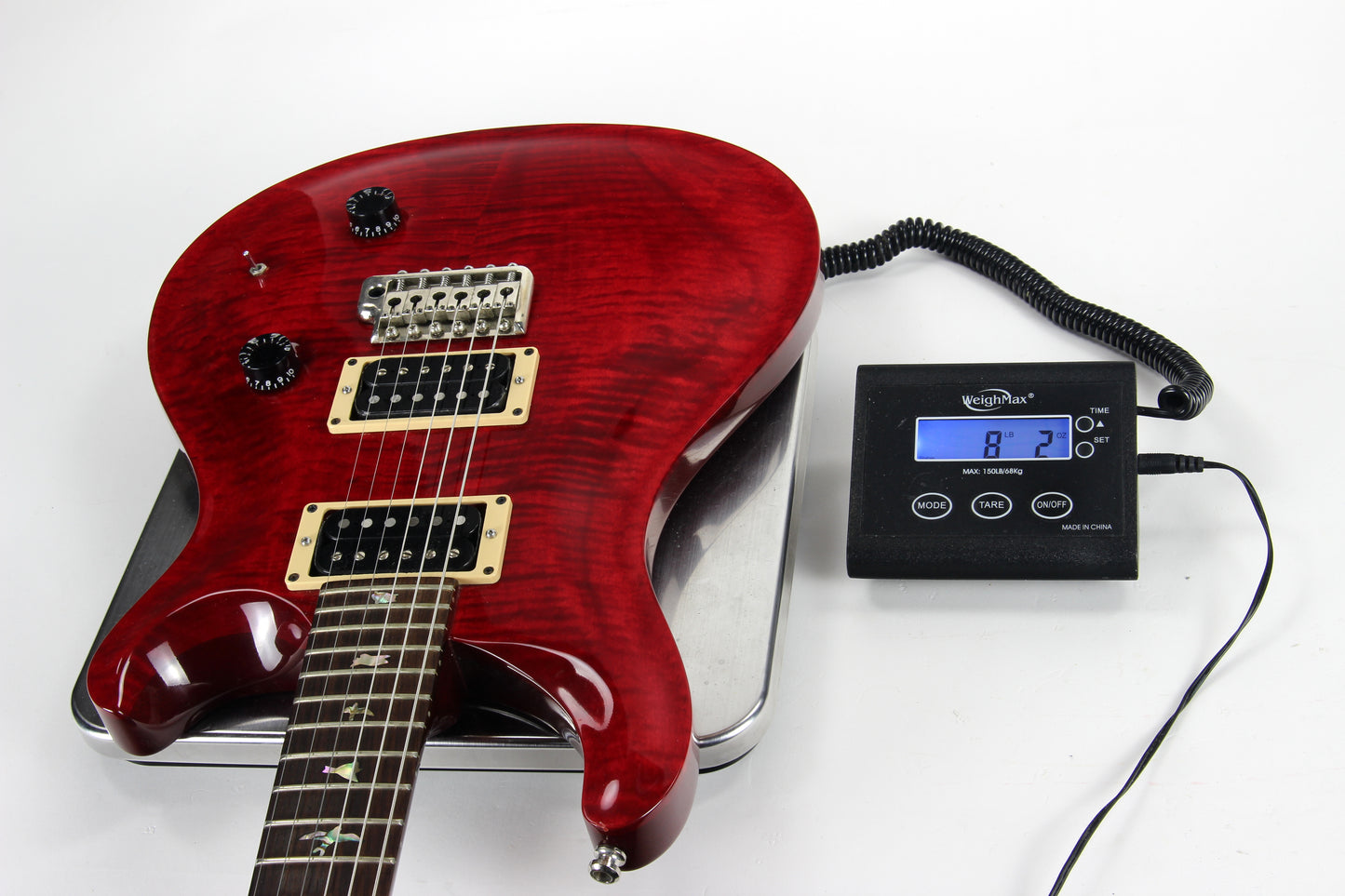 1987 PRS Custom 24 Guitar BRAZILIAN ROSEWOOD Paul Reed Smith - Scarlet Red, Bird Inlays