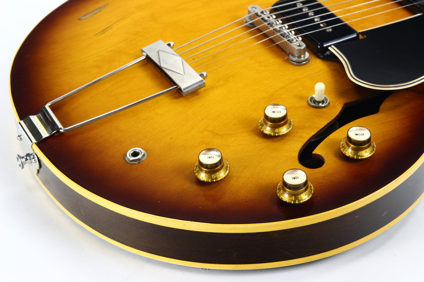 1961 Gibson ES-330 TD Sunburst Dot Neck Vintage Thinline Electric Guitar - Brown Lifton Case, 2 P90 Pickups! es335
