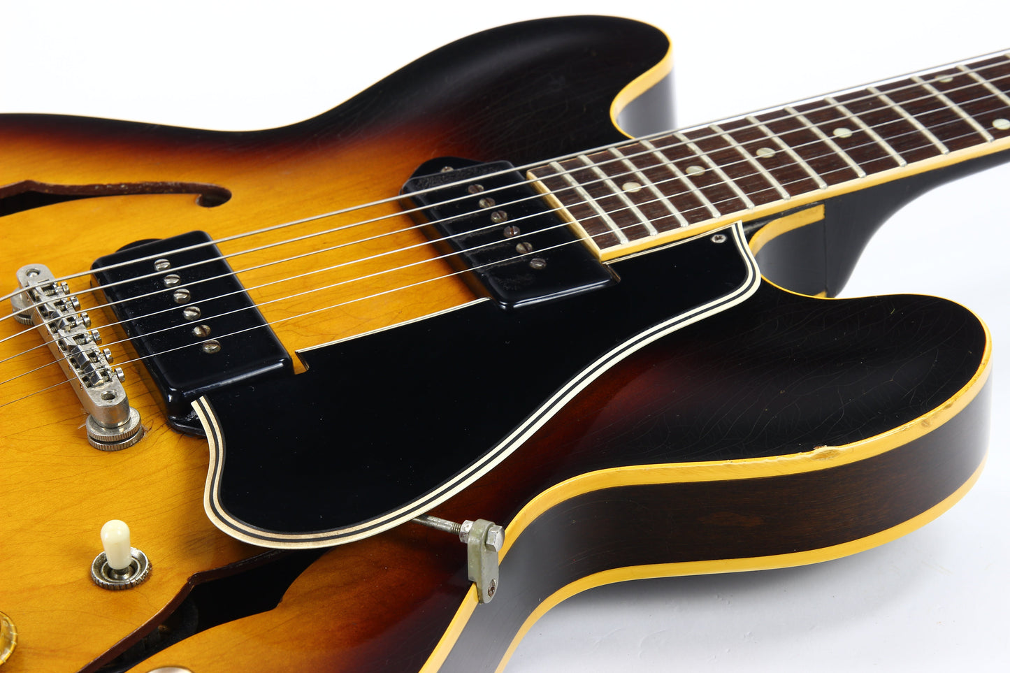 1961 Gibson ES-330 TD Sunburst Dot Neck Vintage Thinline Electric Guitar - Brown Lifton Case, 2 P90 Pickups! es335