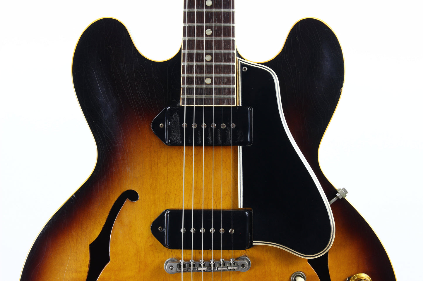 1961 Gibson ES-330 TD Sunburst Dot Neck Vintage Thinline Electric Guitar - Brown Lifton Case, 2 P90 Pickups! es335