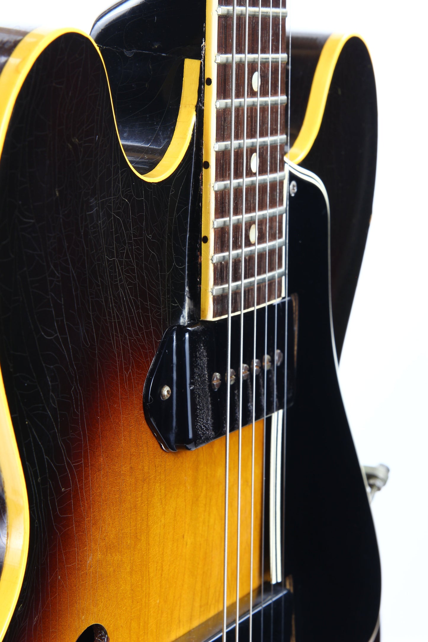1961 Gibson ES-330 TD Sunburst Dot Neck Vintage Thinline Electric Guitar - Brown Lifton Case, 2 P90 Pickups! es335