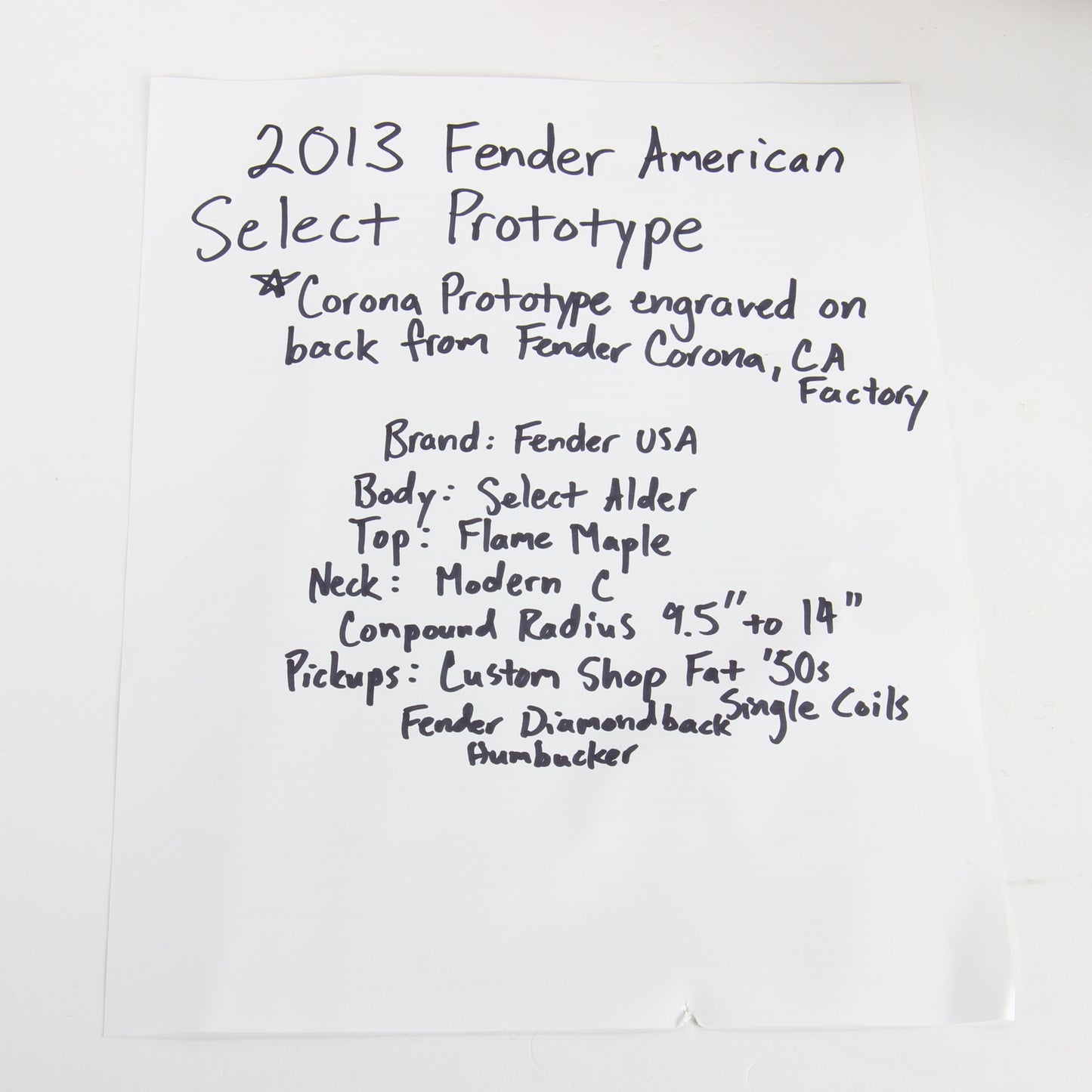 PROTOTYPE 2013 Fender American Select Stratocaster HSS Exotic Maple Quilt - One-of-a-Kind!