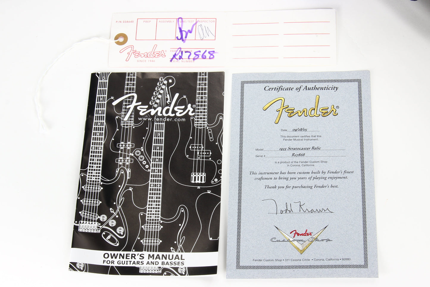 1955 Fender Custom Shop MASTERBUILT '55 Stratocaster Todd Krause - Sunburst, Maple Neck Strat!