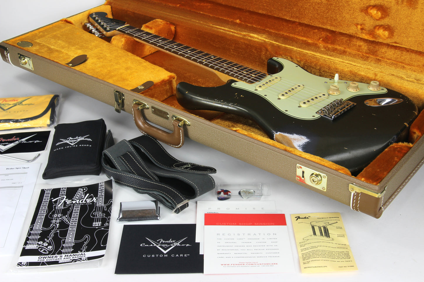 Fender Custom Shop Masterbuilt Paul Waller 1962 Stratocaster Relic Aged Charcoal Frost - Matching H/S '62 Strat Josefina Pups!