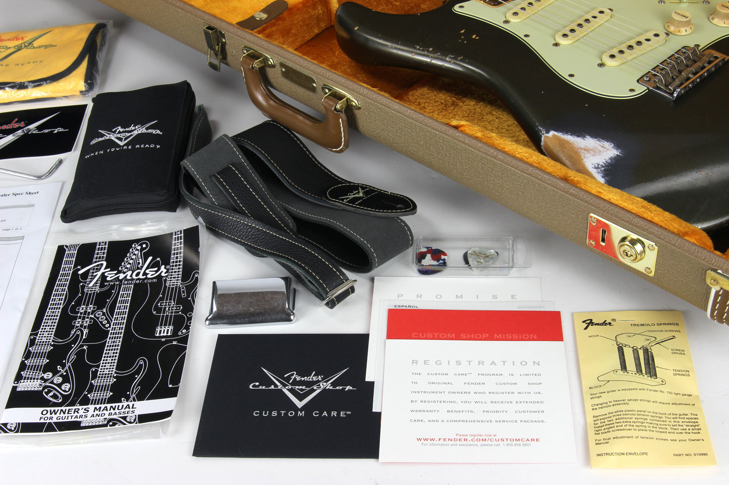 Fender Custom Shop Masterbuilt Paul Waller 1962 Stratocaster Relic Aged Charcoal Frost - Matching H/S '62 Strat Josefina Pups!