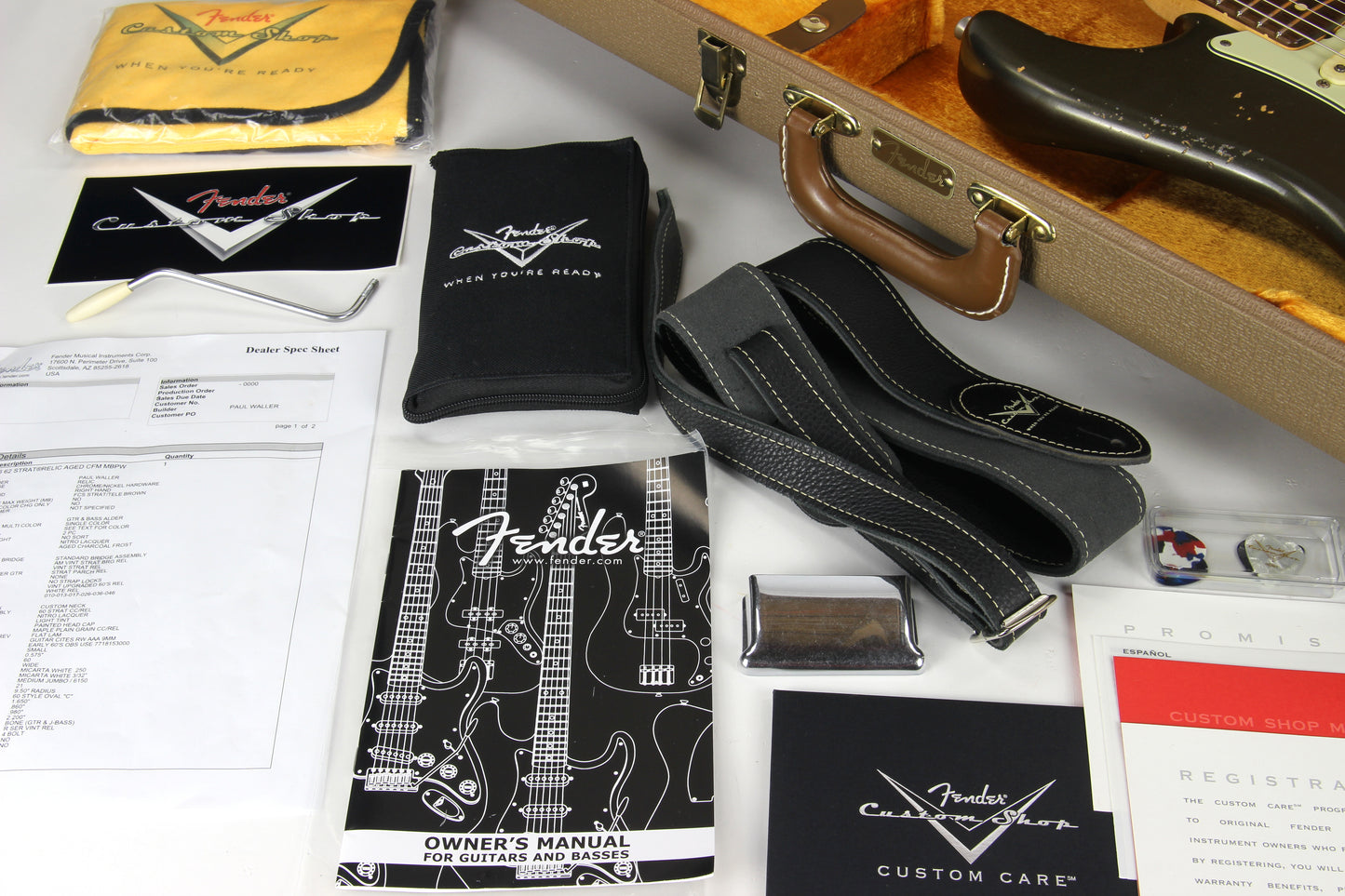 Fender Custom Shop Masterbuilt Paul Waller 1962 Stratocaster Relic Aged Charcoal Frost - Matching H/S '62 Strat Josefina Pups!