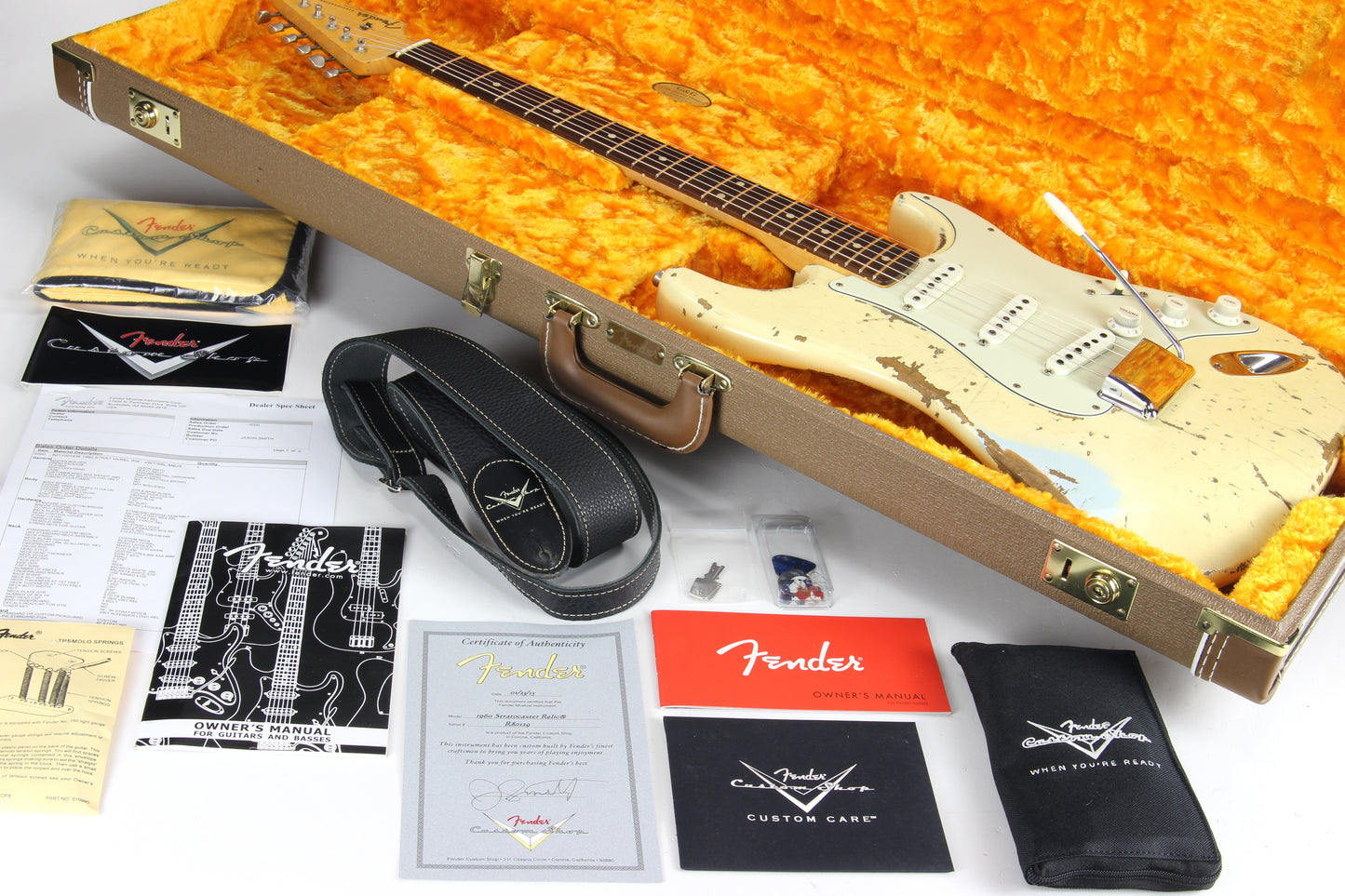 Fender Custom Shop Masterbuilt 1960 Stratocaster HEAVY RELIC '60 Strat Josefina Pups! Jason Smith! White/Sonic Blue