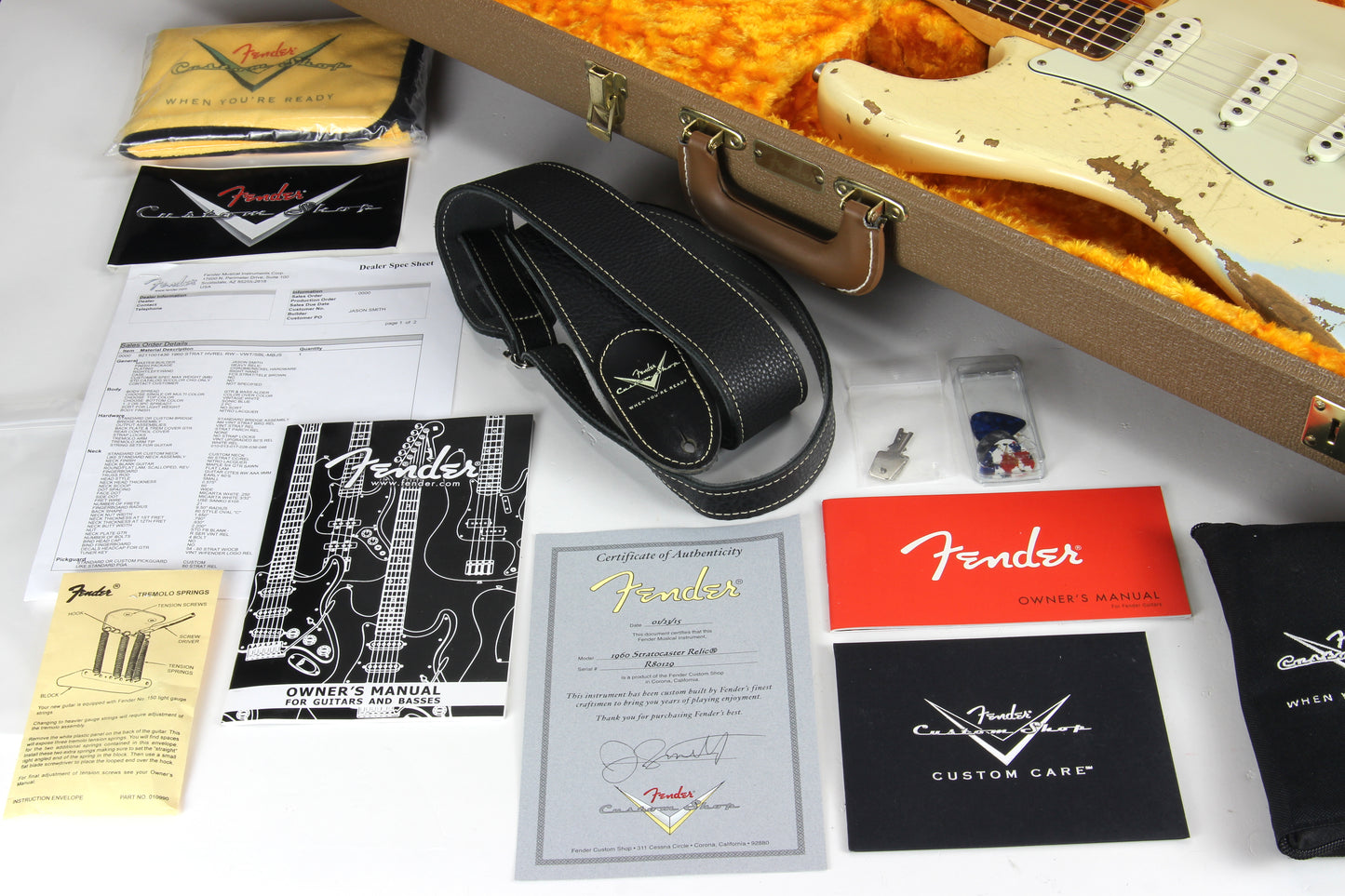 Fender Custom Shop Masterbuilt 1960 Stratocaster HEAVY RELIC '60 Strat Josefina Pups! Jason Smith! White/Sonic Blue