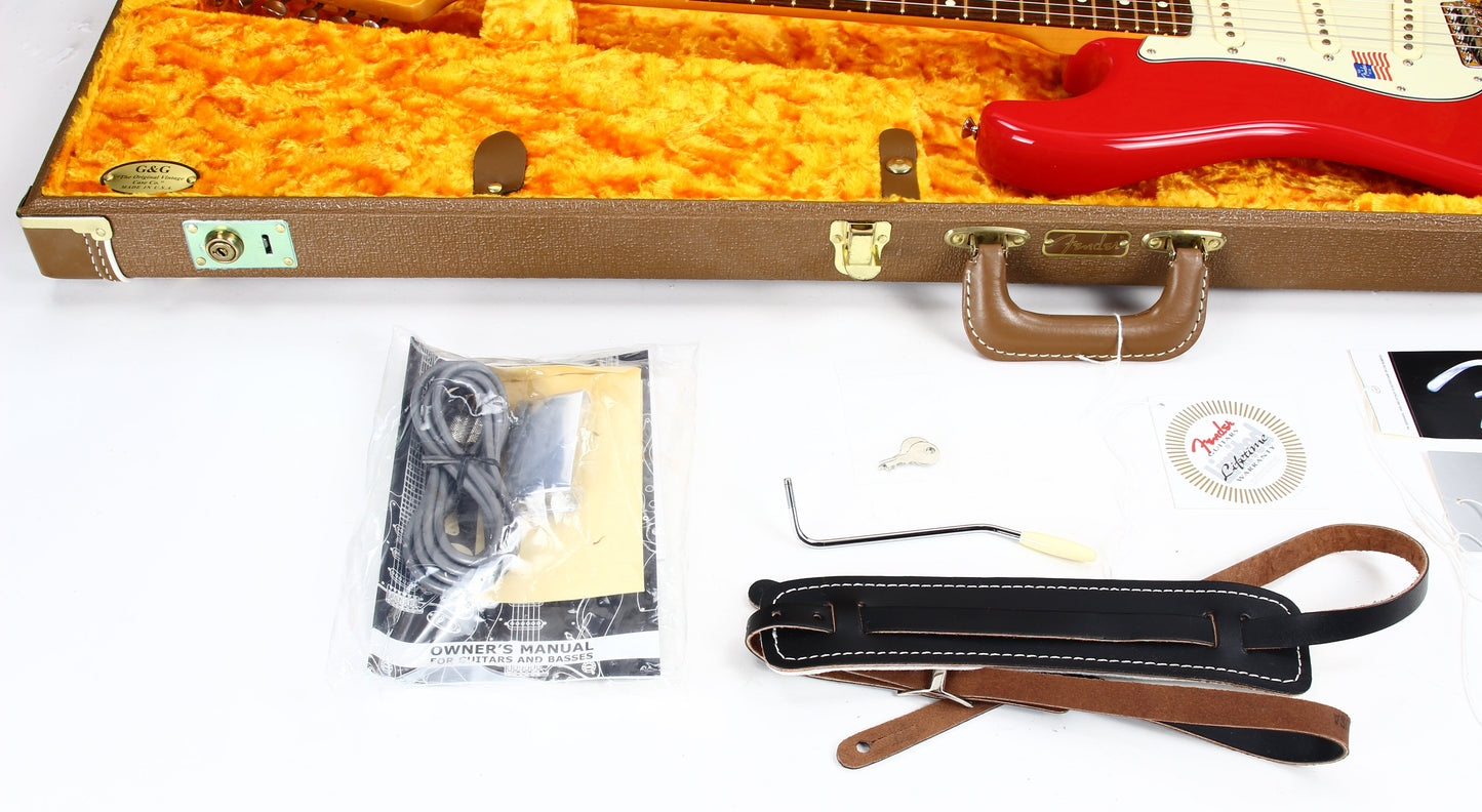 2009 Fender Mark Knopfler Artist Series Signature Stratocaster American Vintage USA - Ash Body, Hot Rod Red, '62 Strat