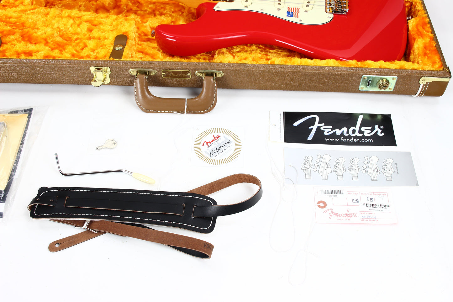 2009 Fender Mark Knopfler Artist Series Signature Stratocaster American Vintage USA - Ash Body, Hot Rod Red, '62 Strat