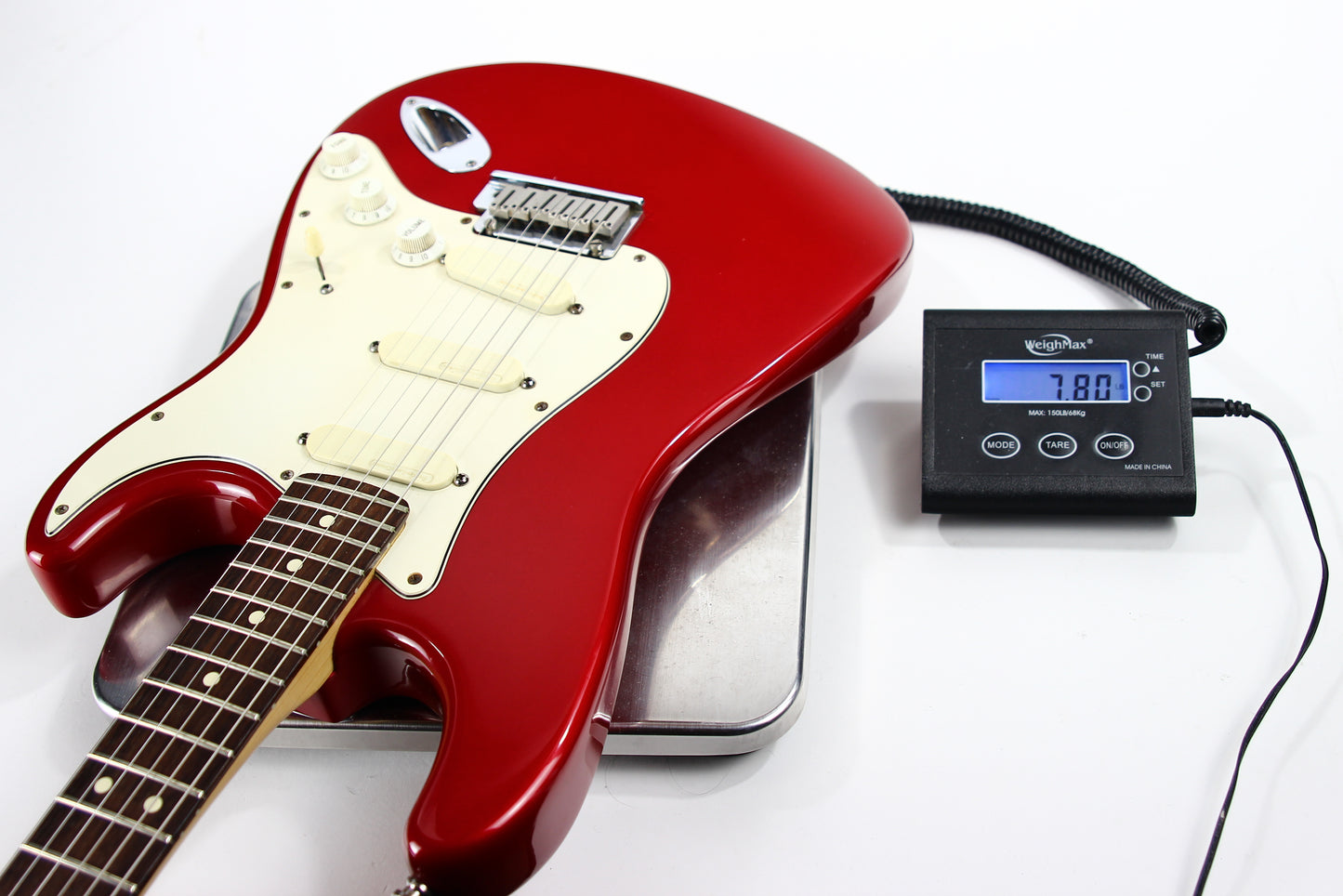 1992 Fender American Stratocaster Strat Plus USA Deluxe FROST RED - Lace Sensor Pickups, Rosewood Neck