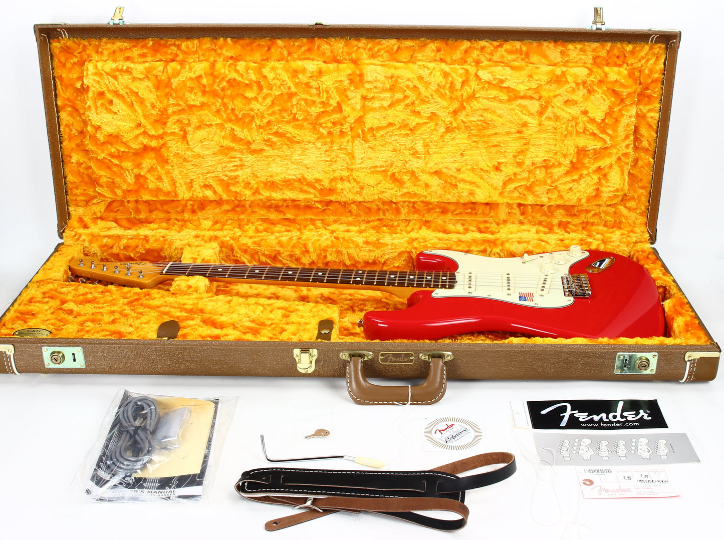 2009 Fender Mark Knopfler Artist Series Signature Stratocaster American Vintage USA - Ash Body, Hot Rod Red, '62 Strat