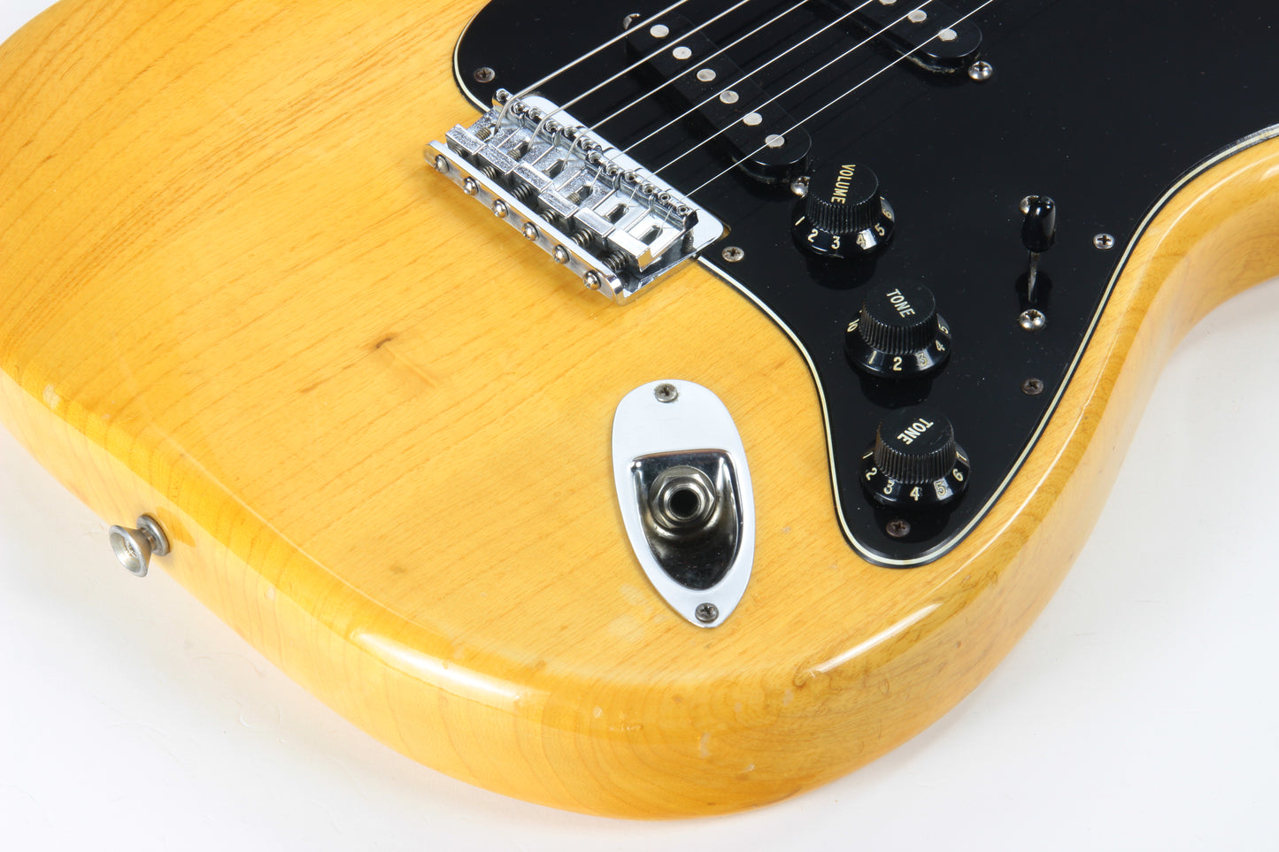 LIGHT! 1977 Fender Stratocaster FLAMED ASH Natural - Maple Neck Strat Vintage USA 1970's Hardtail