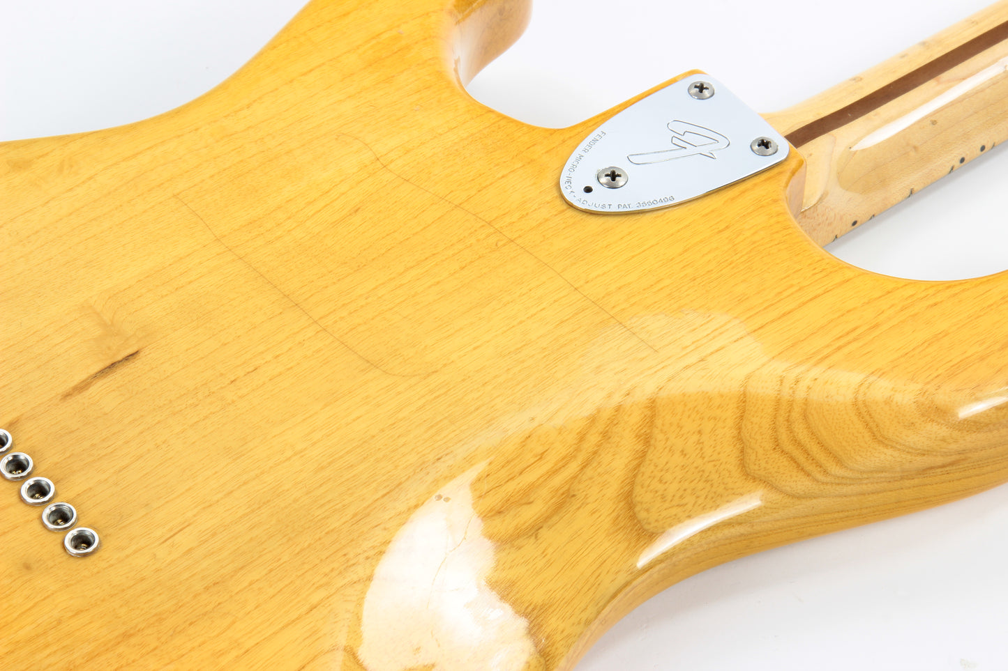 LIGHT! 1977 Fender Stratocaster FLAMED ASH Natural - Maple Neck Strat Vintage USA 1970's Hardtail