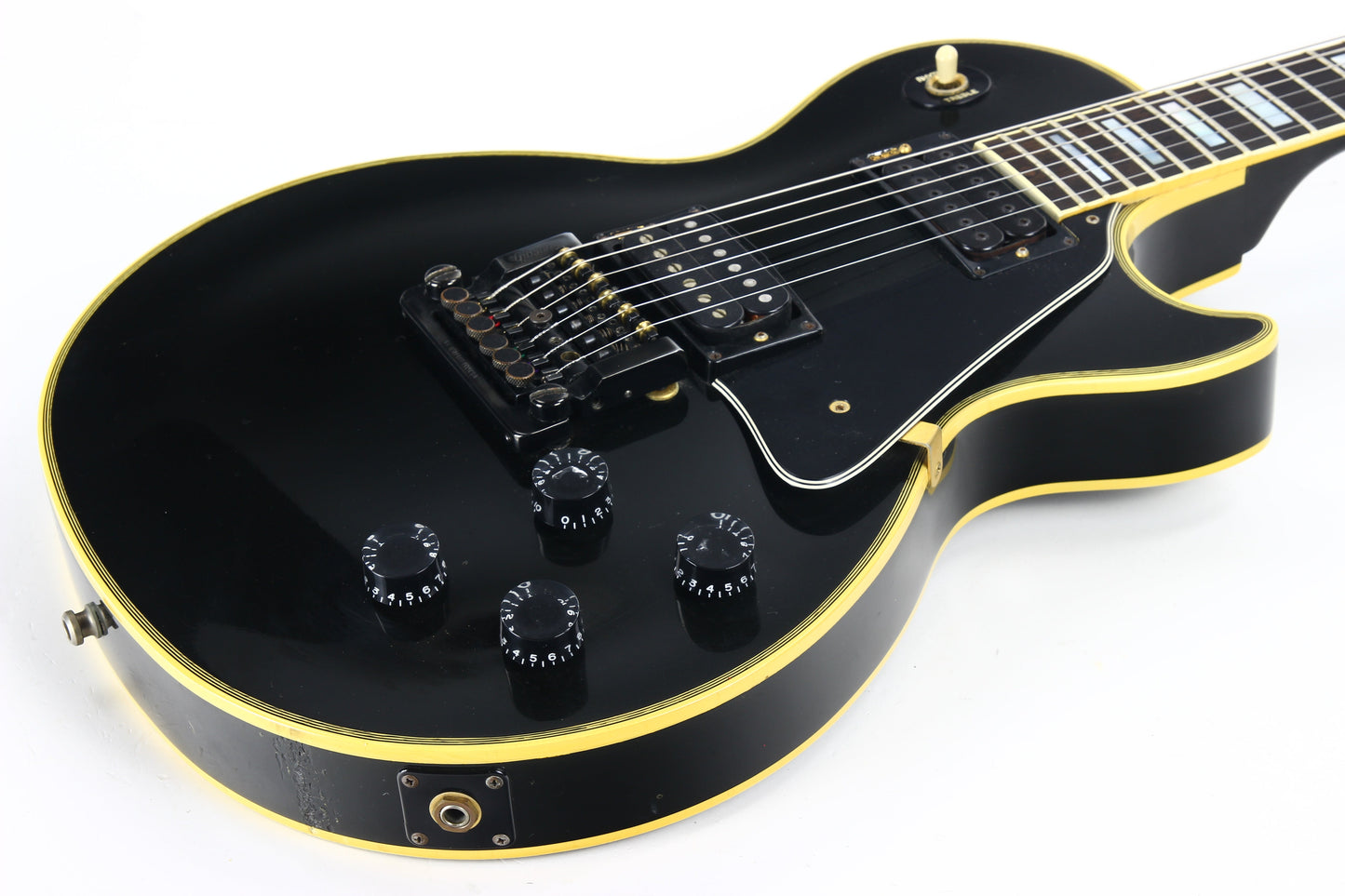 1985 Gibson Custom Shop Edition Les Paul Custom - Rare Japan-Only Model w Kahler, Black