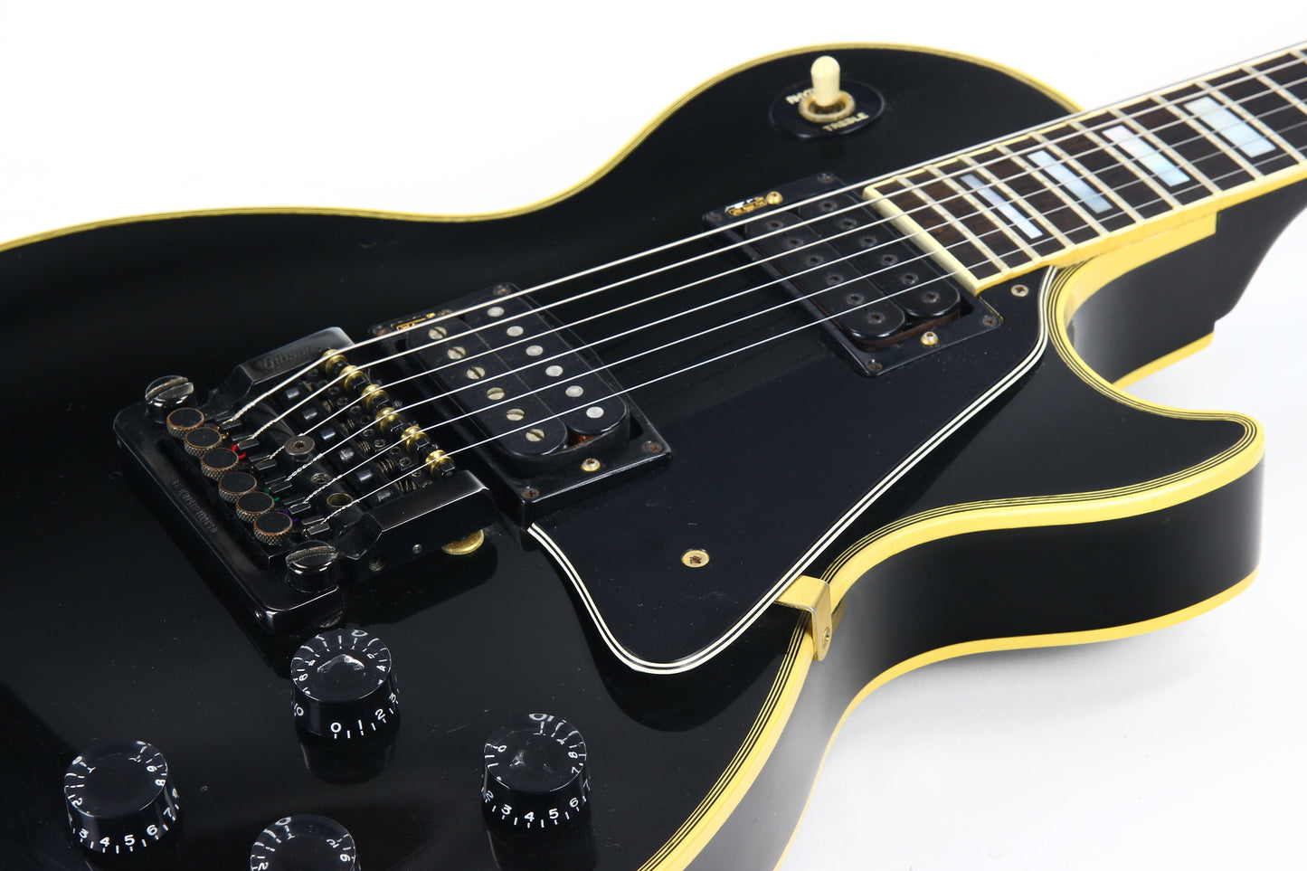 1985 Gibson Custom Shop Edition Les Paul Custom - Rare Japan-Only Model w Kahler, Black