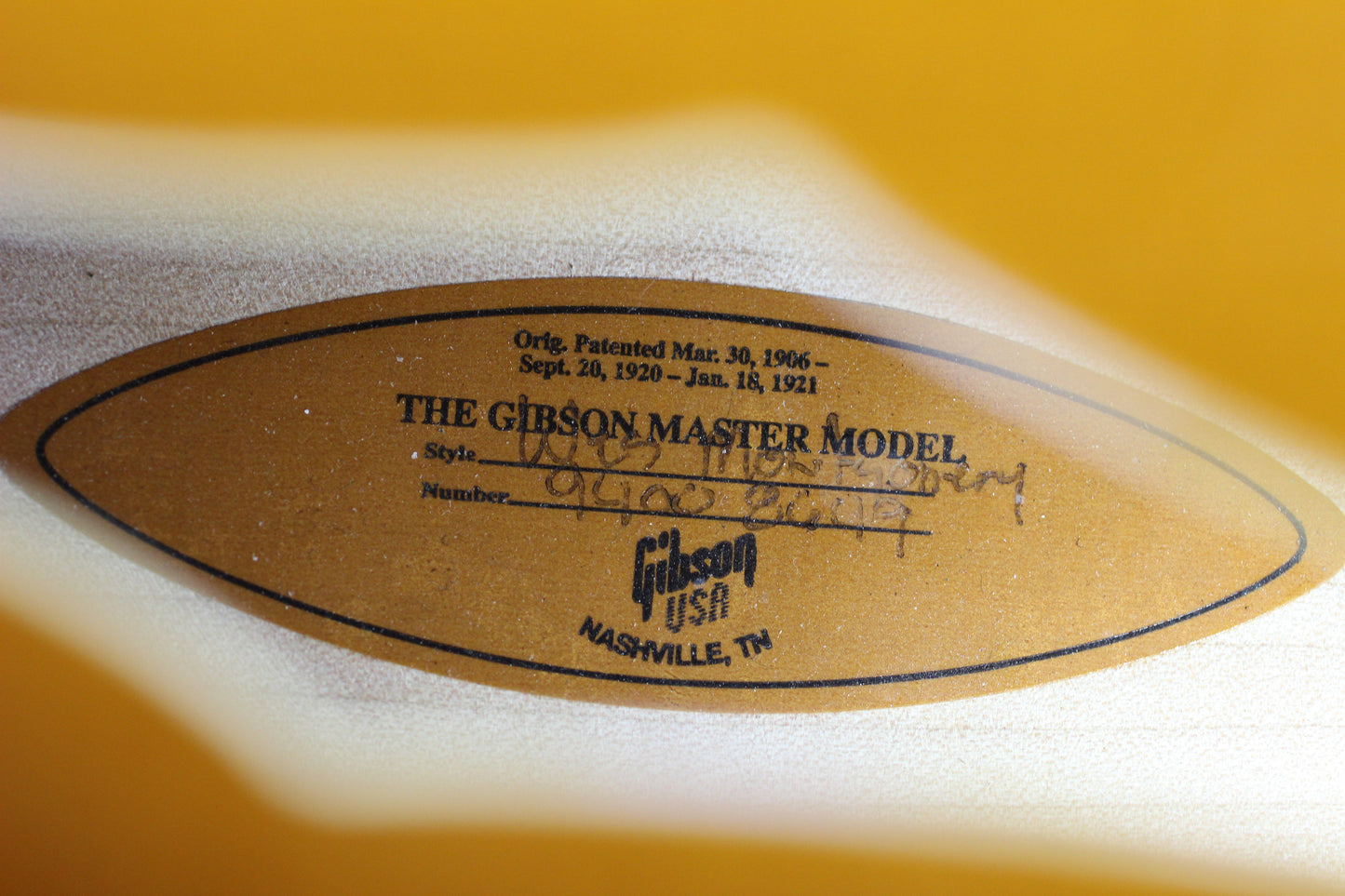 1994 Gibson MASTER MODEL L-5 Wes Montgomery Sunburst - Custom Shop, w/ COA and Case Cover!