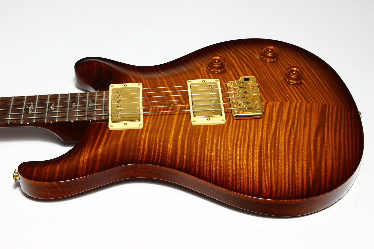 2005 Paul Reed Smith PRS Custom 22 Artist Package Brazilian Rosewood - Violin Amber Sunburst, Tremolo, Flame 10 top